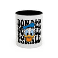 Donald Duck Accent Coffee Mug — Retro Character Face & Repeating "Donald" Text, 11/15oz