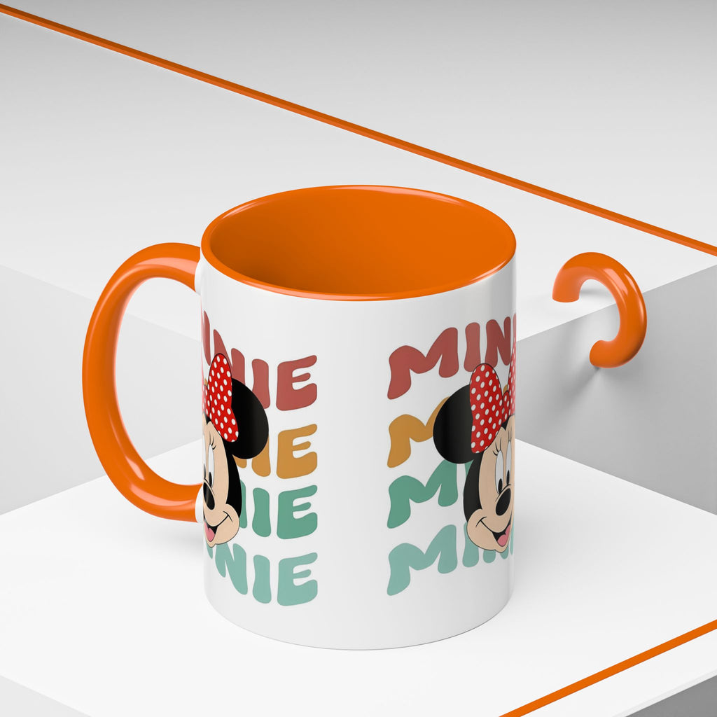 Minnie Mouse Accent Coffee Mug — Retro Colorful Disney Character Design (11/15 oz)