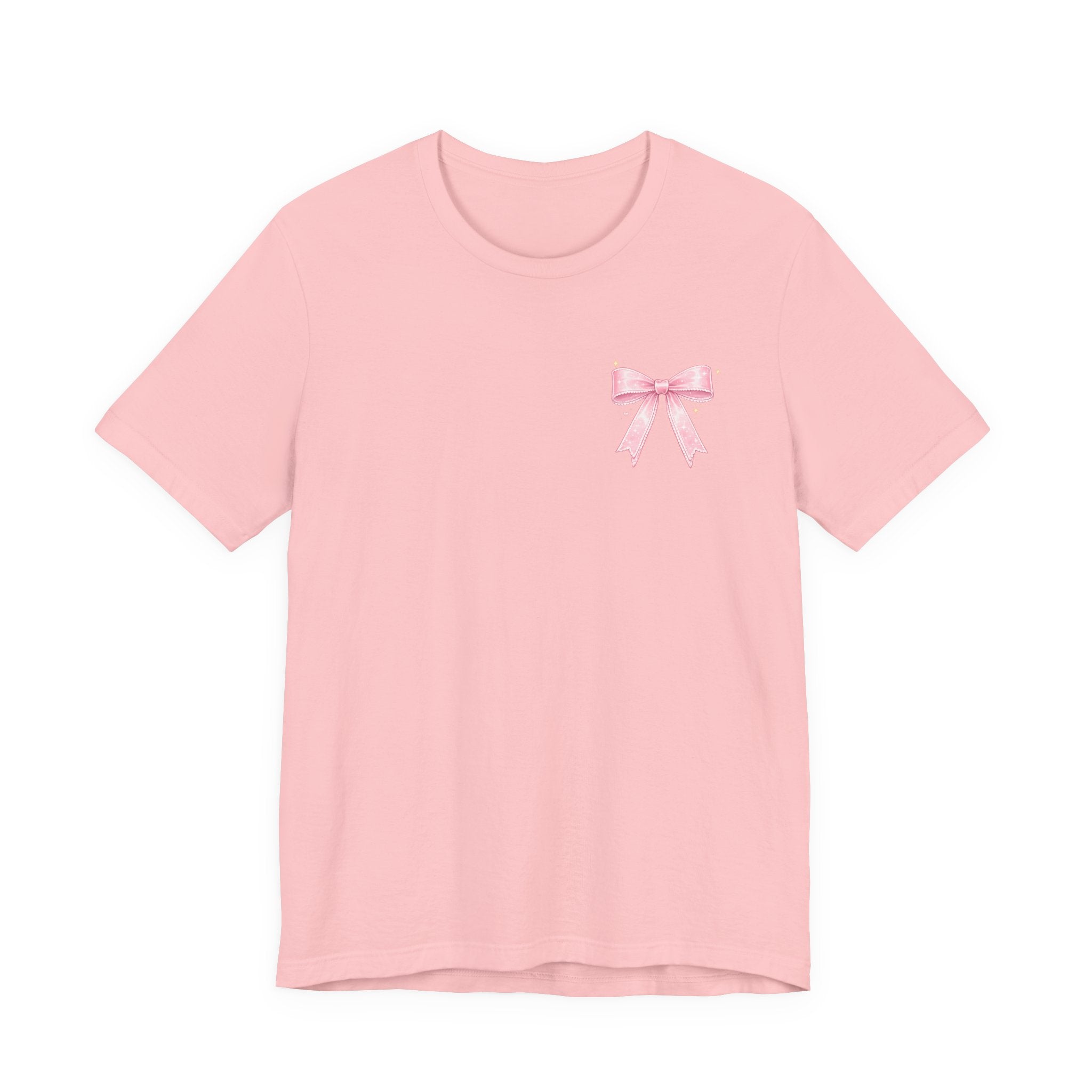 Salt, Water & Shine Beach Tee — Pink Bow Chest Accent
