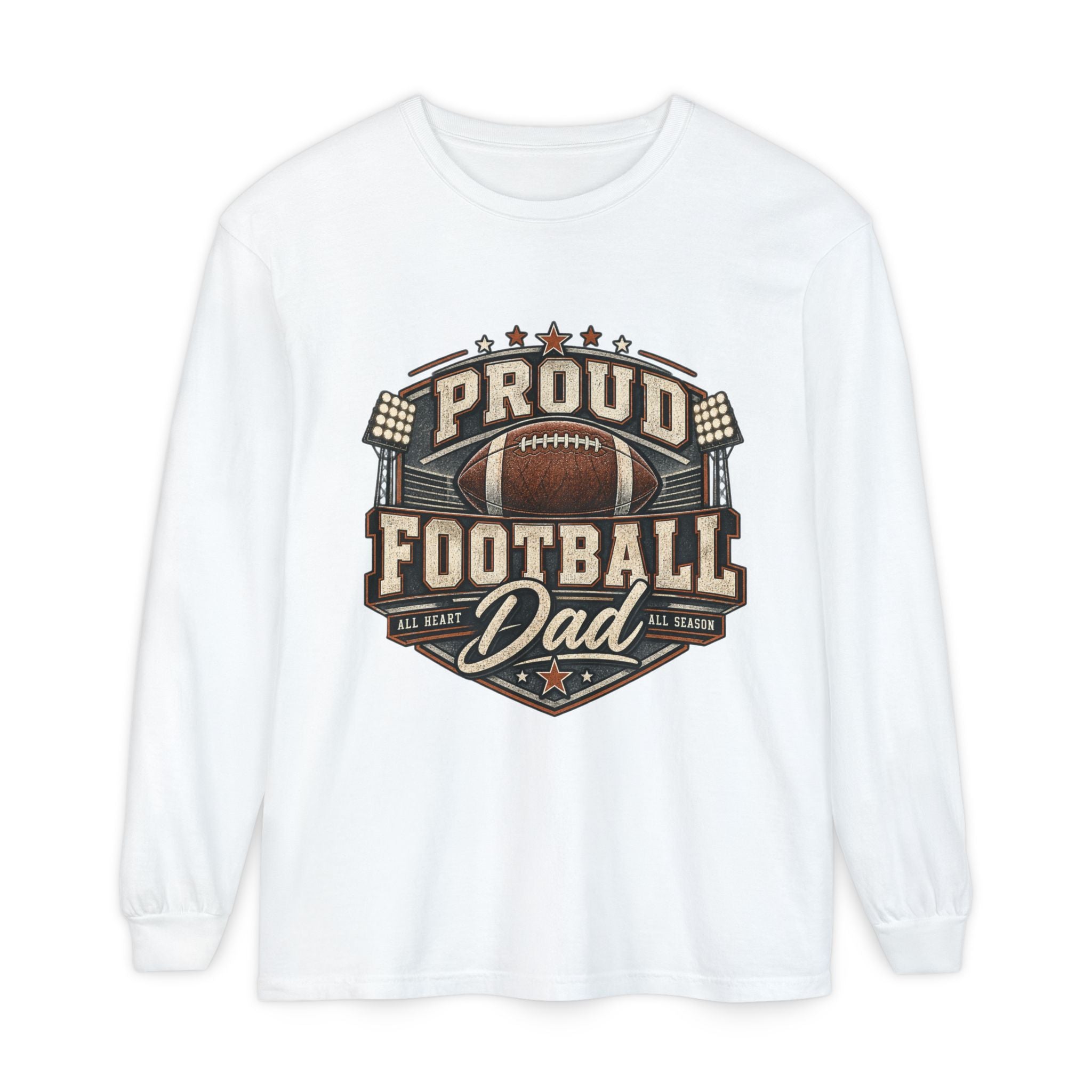 Proud Football Dad Long Sleeve Tee