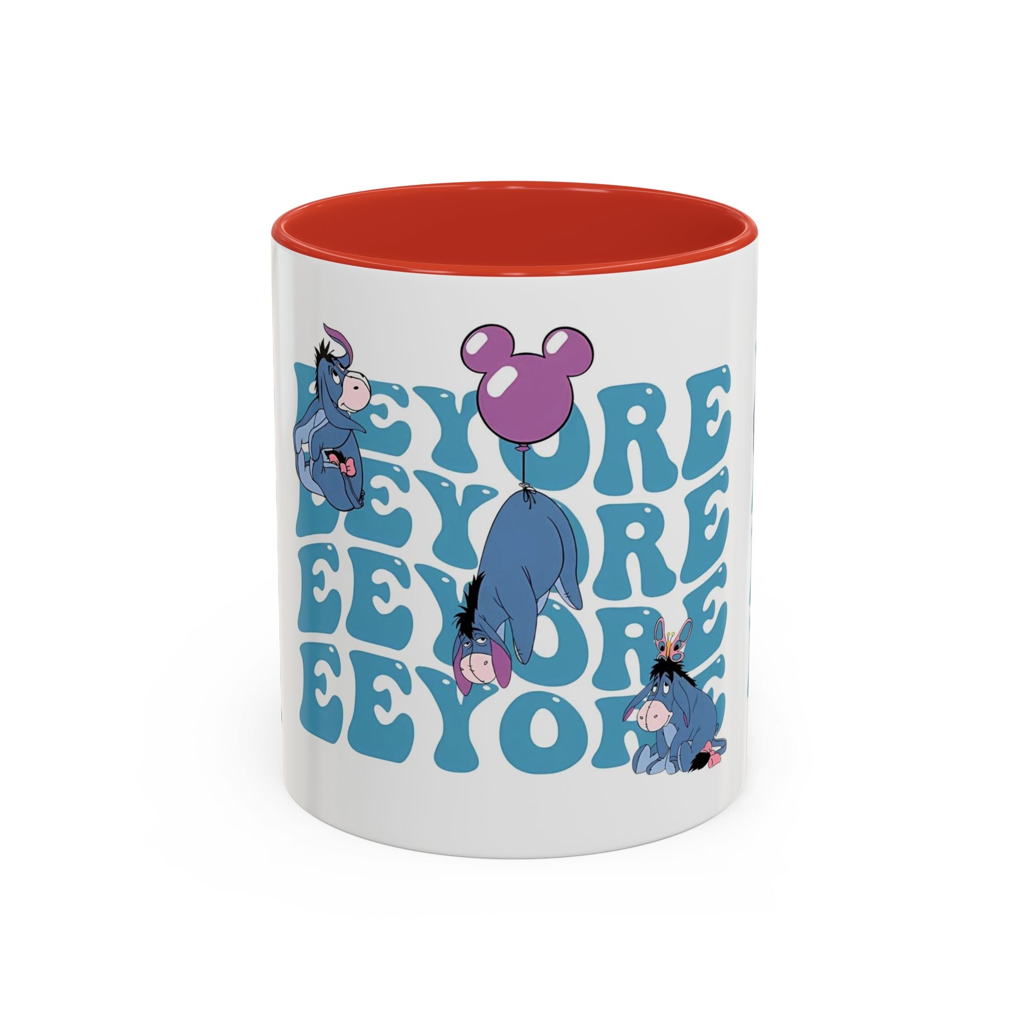 Eeyore Pattern Accent Coffee Mug — Cute Donkey Fan Gift (11/15 oz)