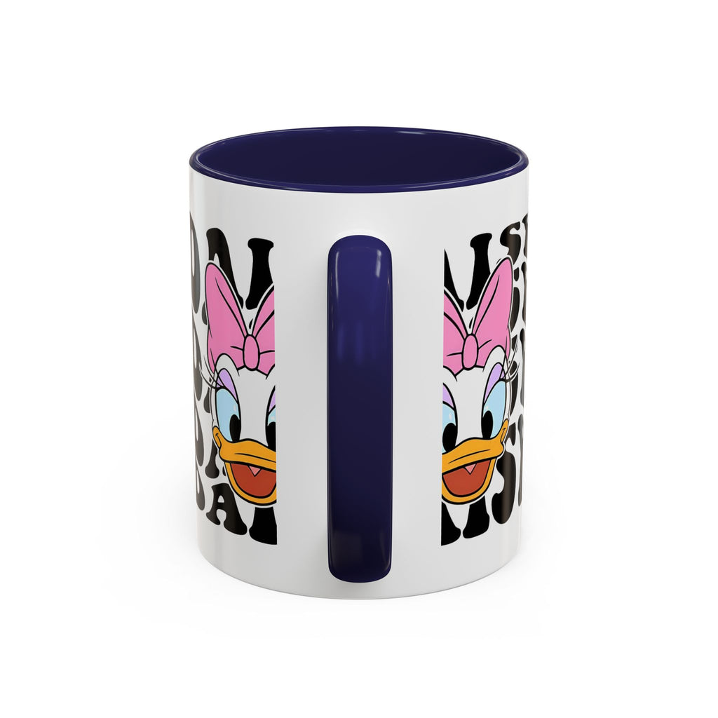 Daisy Duck Face Accent Coffee Mug – Retro Text Graphic (11/15 oz)