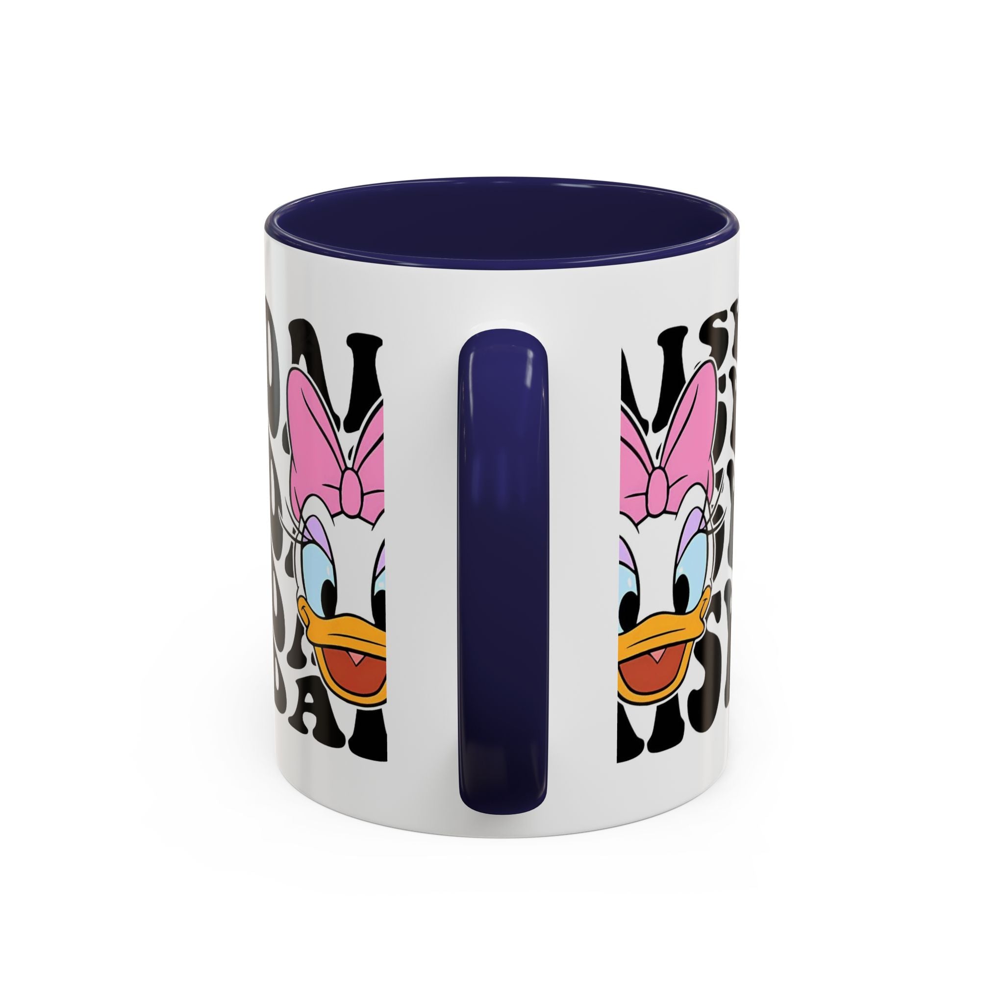 Daisy Duck Face Accent Coffee Mug – Retro Text Graphic (11/15 oz)