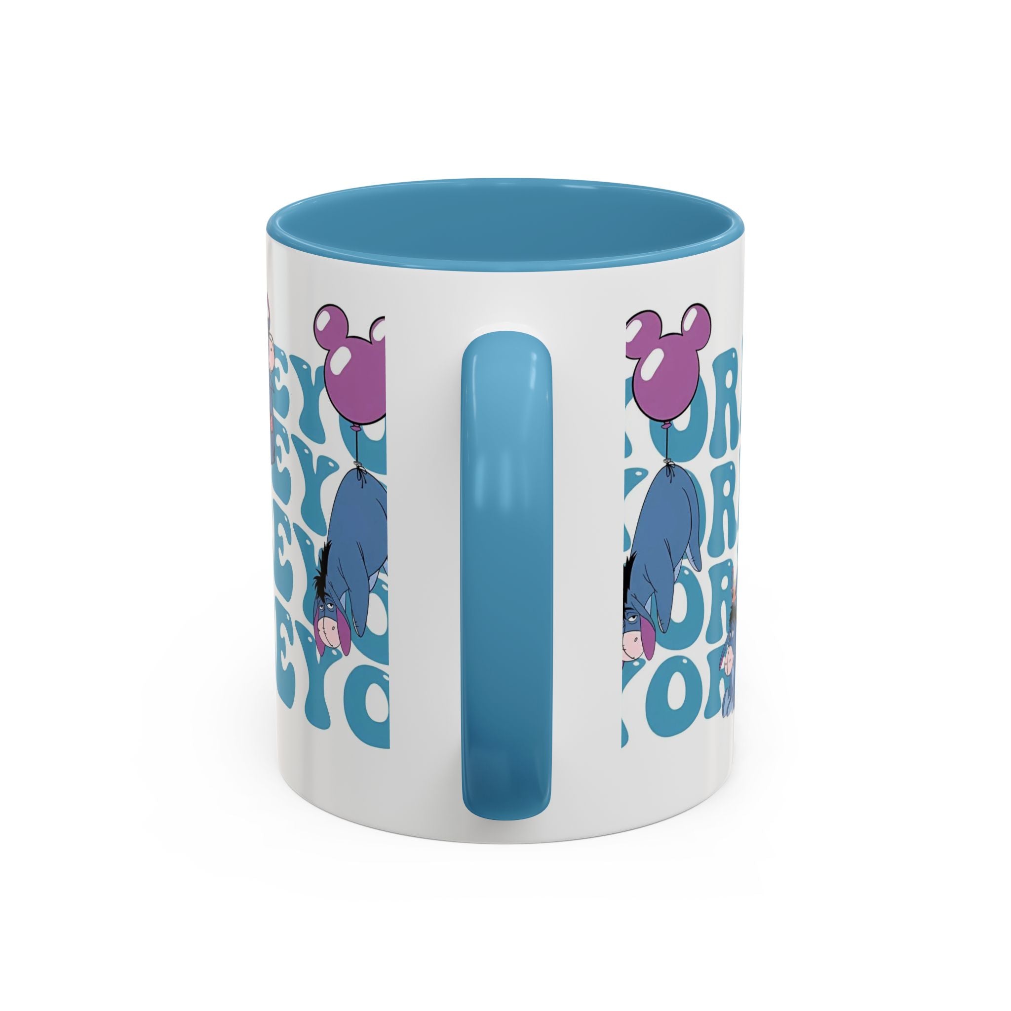 Eeyore Pattern Accent Coffee Mug — Cute Donkey Fan Gift (11/15 oz)