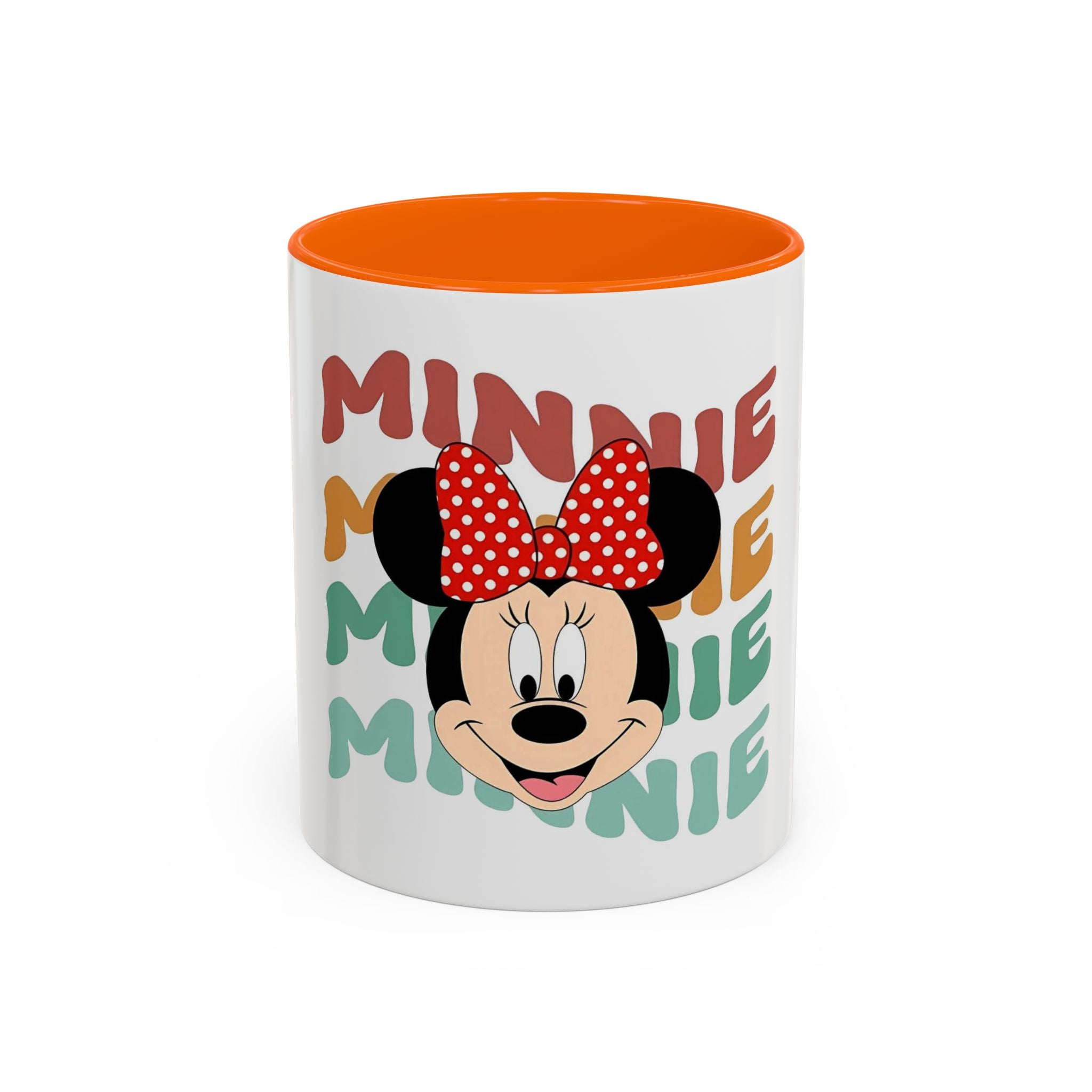Minnie Mouse Accent Coffee Mug — Retro Colorful Disney Character Design (11/15 oz)