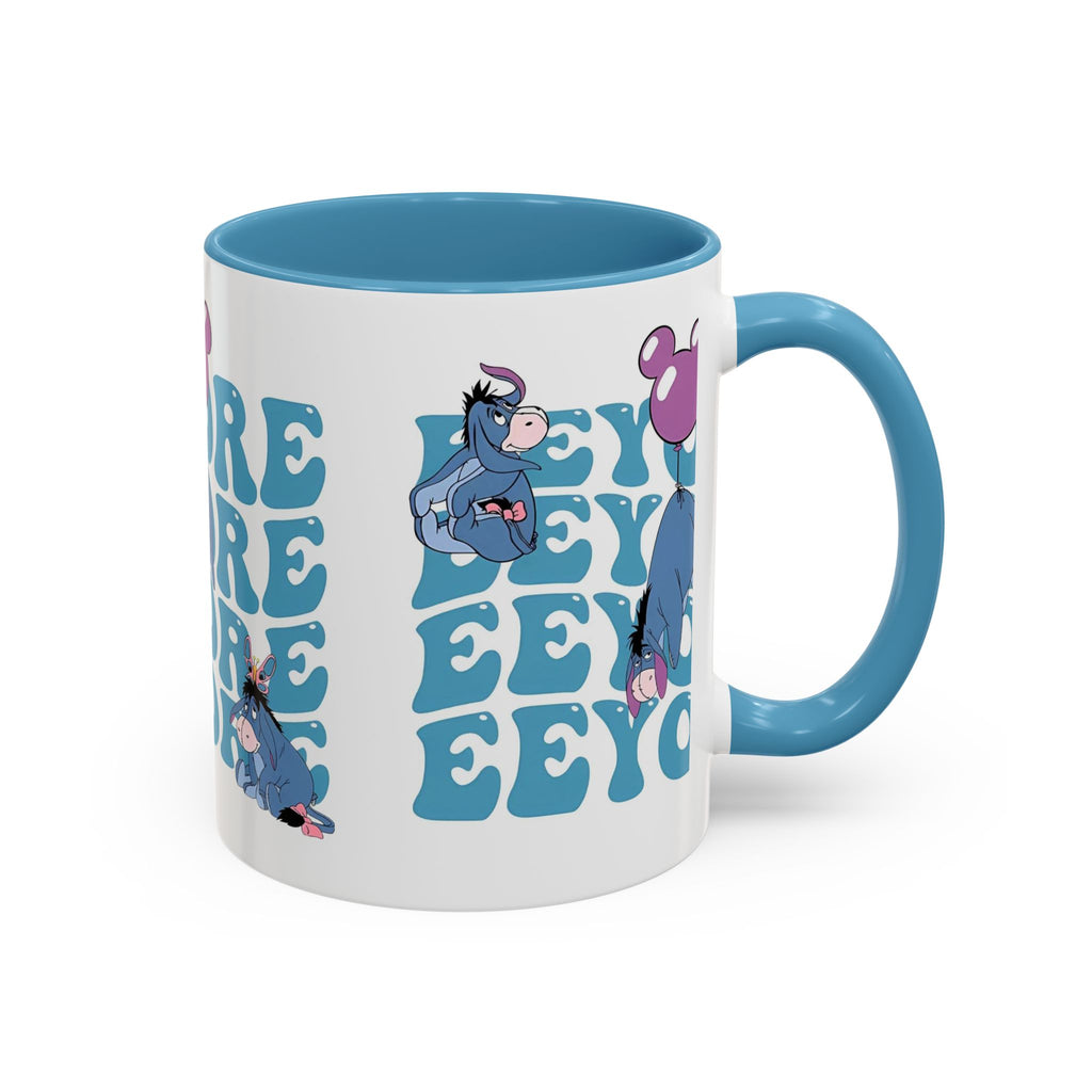 Eeyore Pattern Accent Coffee Mug — Cute Donkey Fan Gift (11/15 oz)