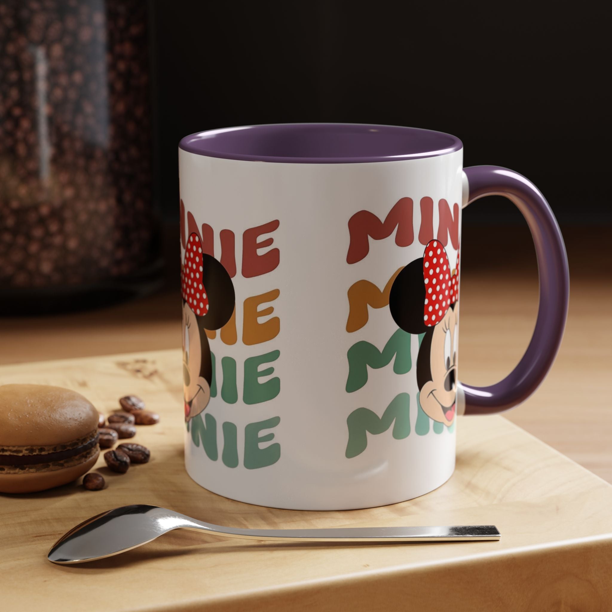 Minnie Mouse Accent Coffee Mug — Retro Colorful Disney Character Design (11/15 oz)