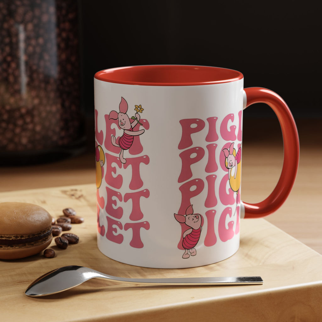 Piglet Coffee Mug — Cute Pink Winnie-The-Pooh Character Accent Mug (11/15oz)