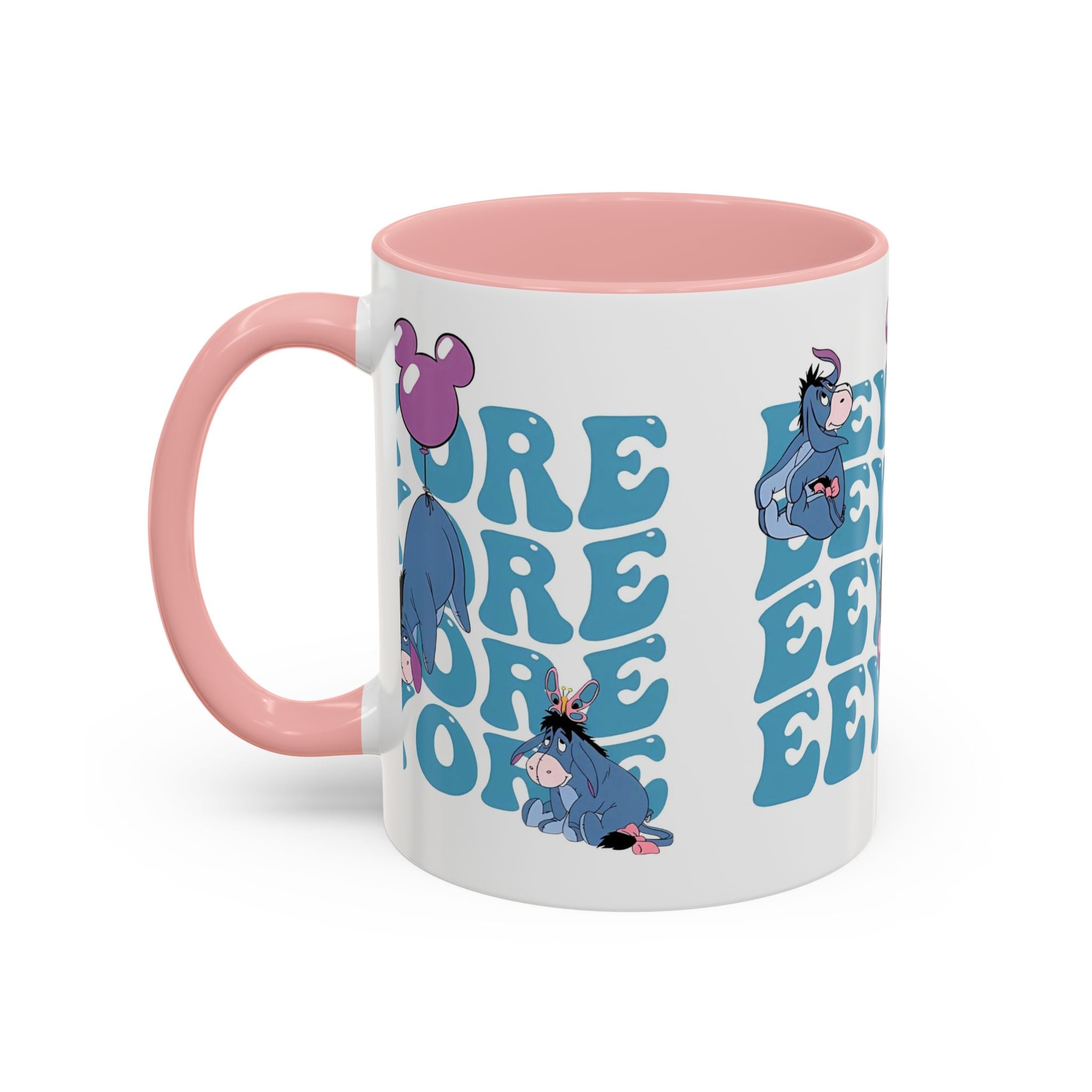 Eeyore Pattern Accent Coffee Mug — Cute Donkey Fan Gift (11/15 oz)