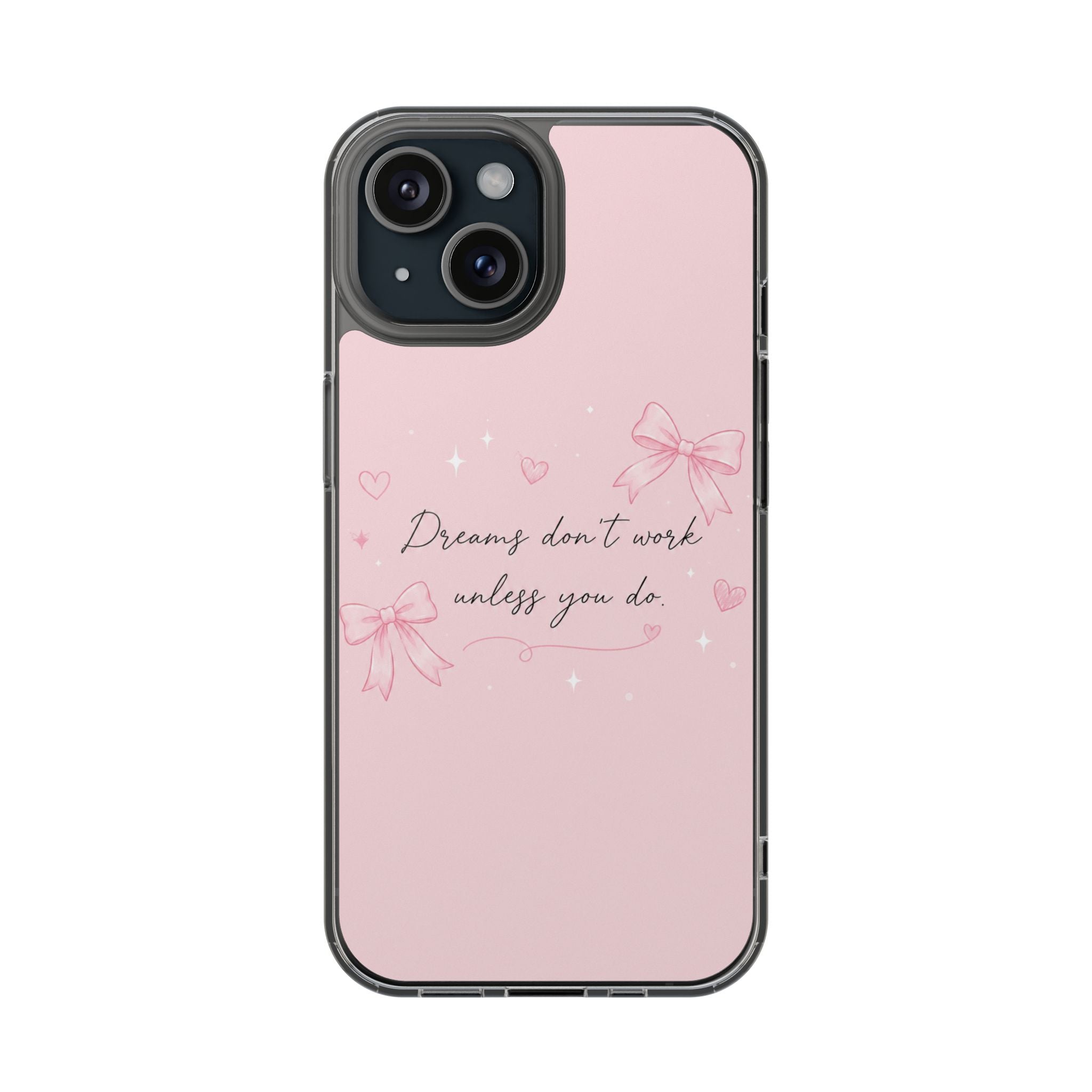 Pink Inspirational Phone Case — magnetic Clear Impact-Resistant Case