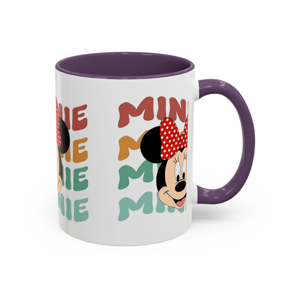 Minnie Mouse Accent Coffee Mug — Retro Colorful Disney Character Design (11/15 oz)