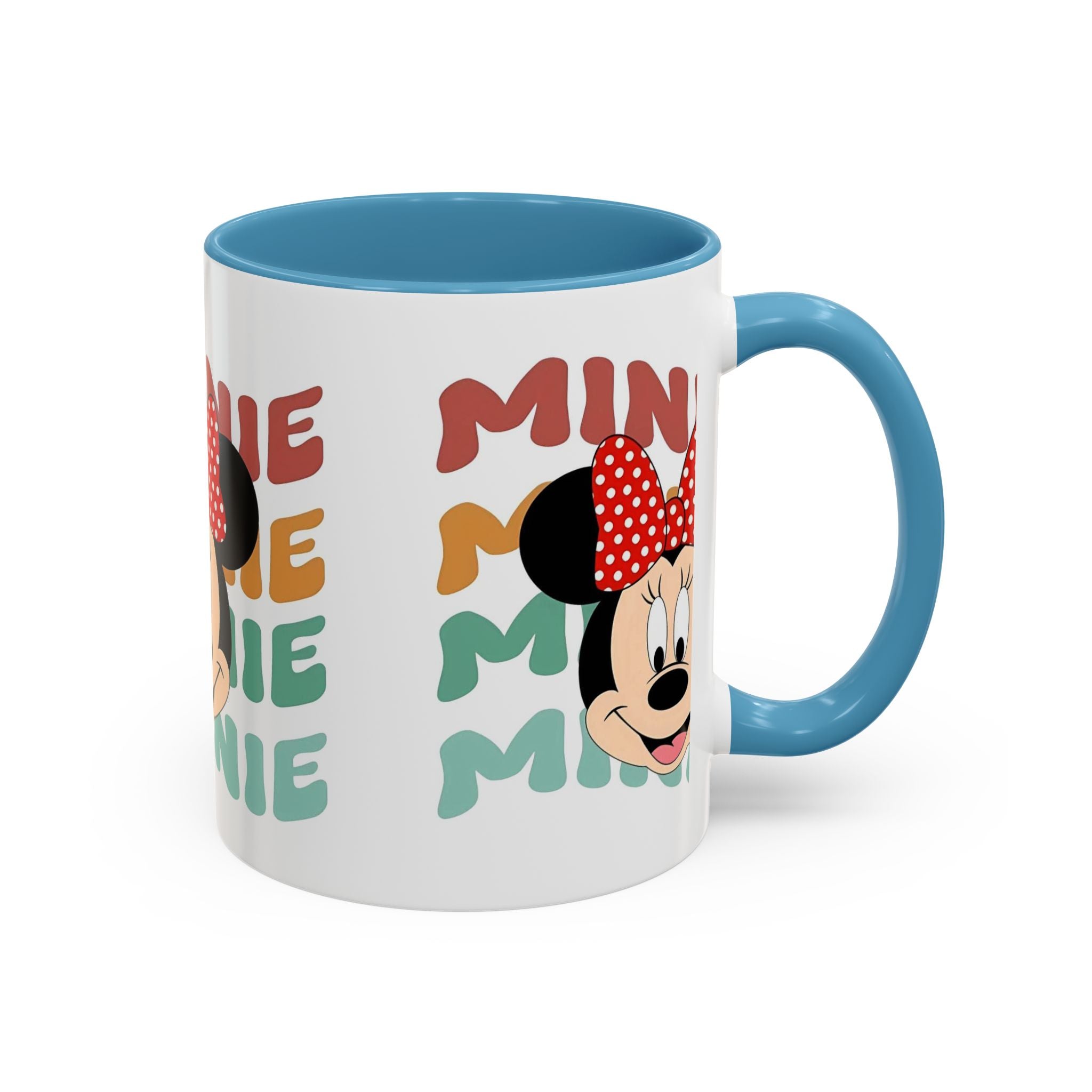 Minnie Mouse Accent Coffee Mug — Retro Colorful Disney Character Design (11/15 oz)