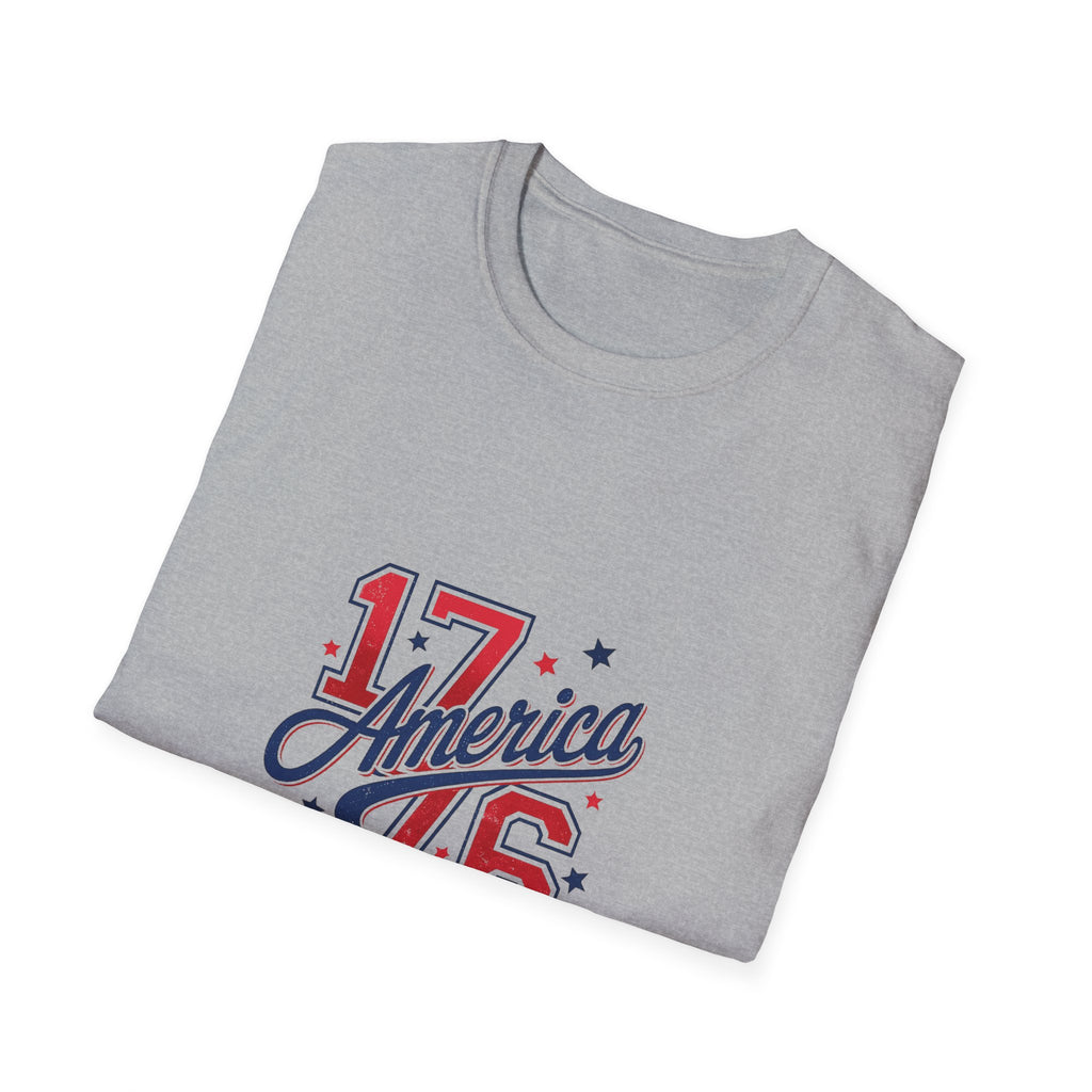1776 America Land of the Free Patriotic Tee