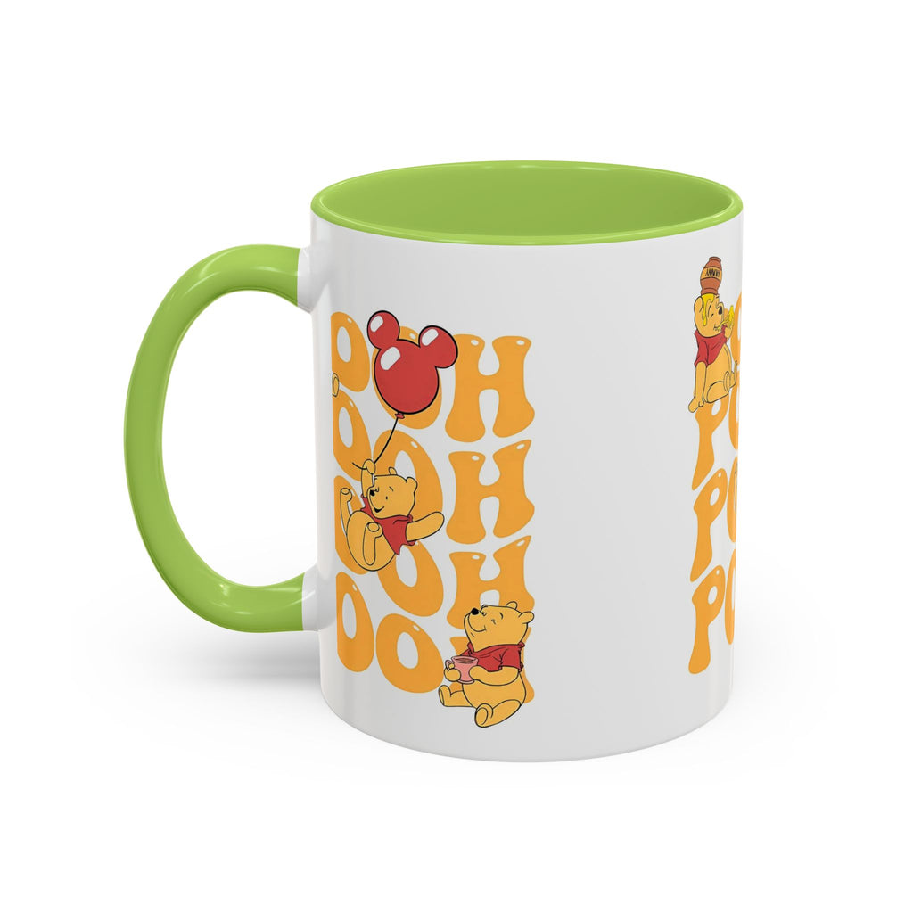 Winnie the Pooh Accent Coffee Mug — Retro 'Pooh' Stack Design (11/15oz)