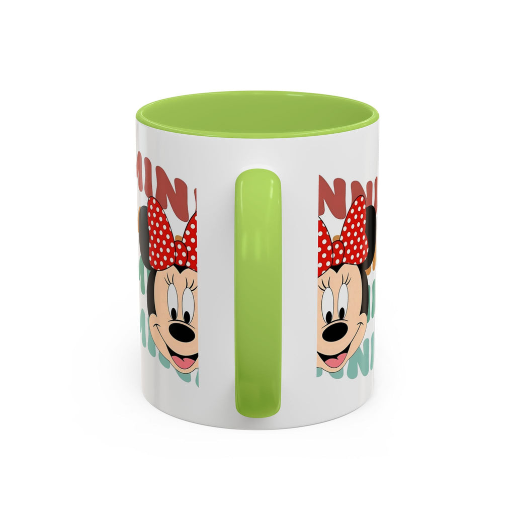 Minnie Mouse Accent Coffee Mug — Retro Colorful Disney Character Design (11/15 oz)