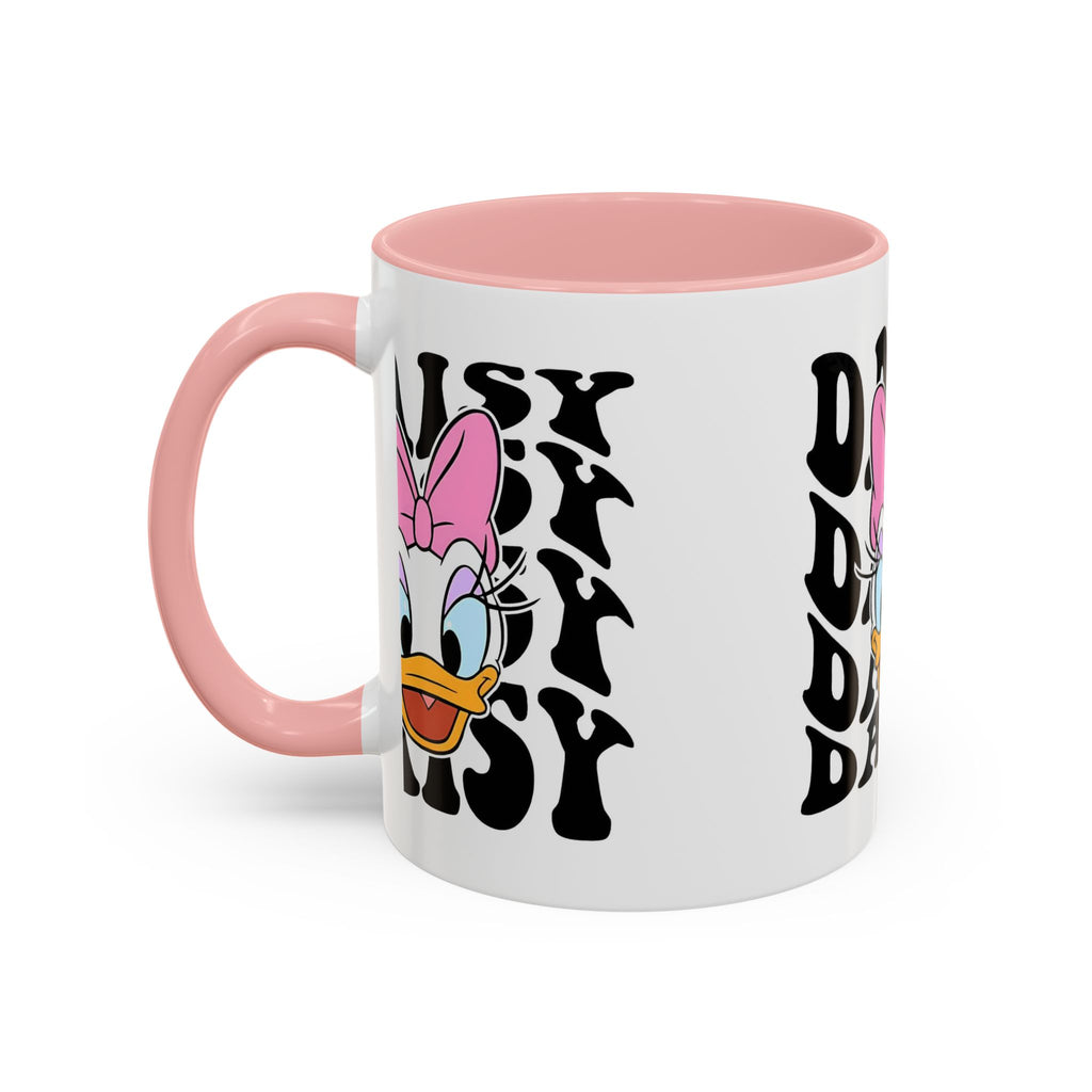 Daisy Duck Face Accent Coffee Mug – Retro Text Graphic (11/15 oz)