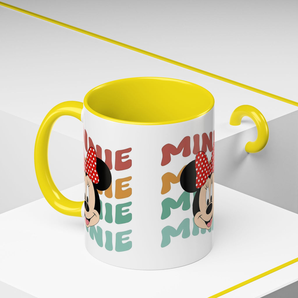 Minnie Mouse Accent Coffee Mug — Retro Colorful Disney Character Design (11/15 oz)