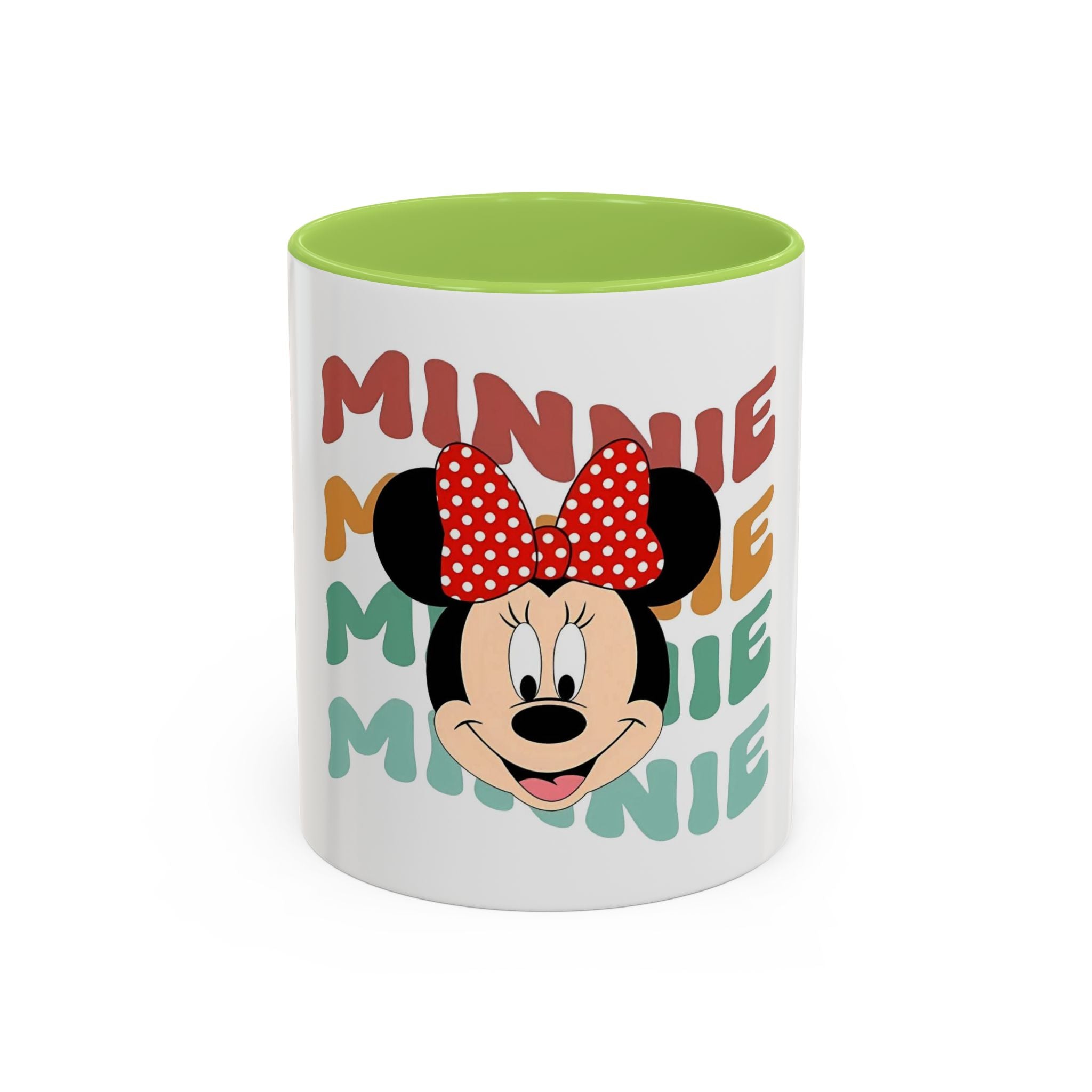 Minnie Mouse Accent Coffee Mug — Retro Colorful Disney Character Design (11/15 oz)