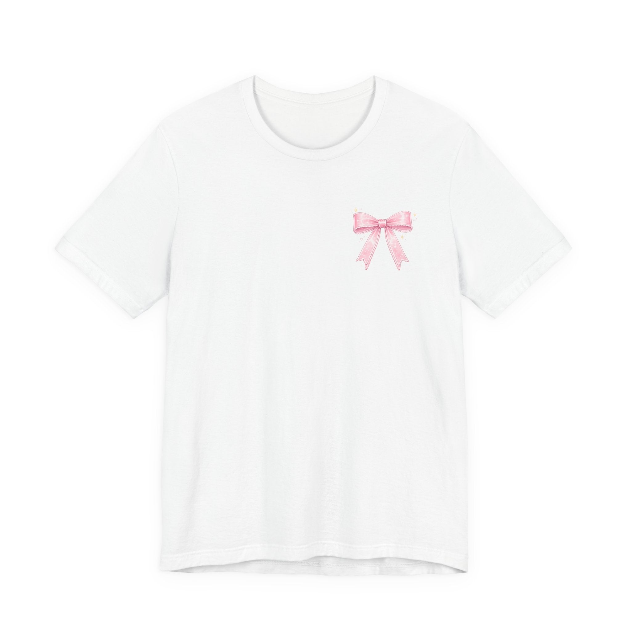 Salt, Water & Shine Beach Tee — Pink Bow Chest Accent