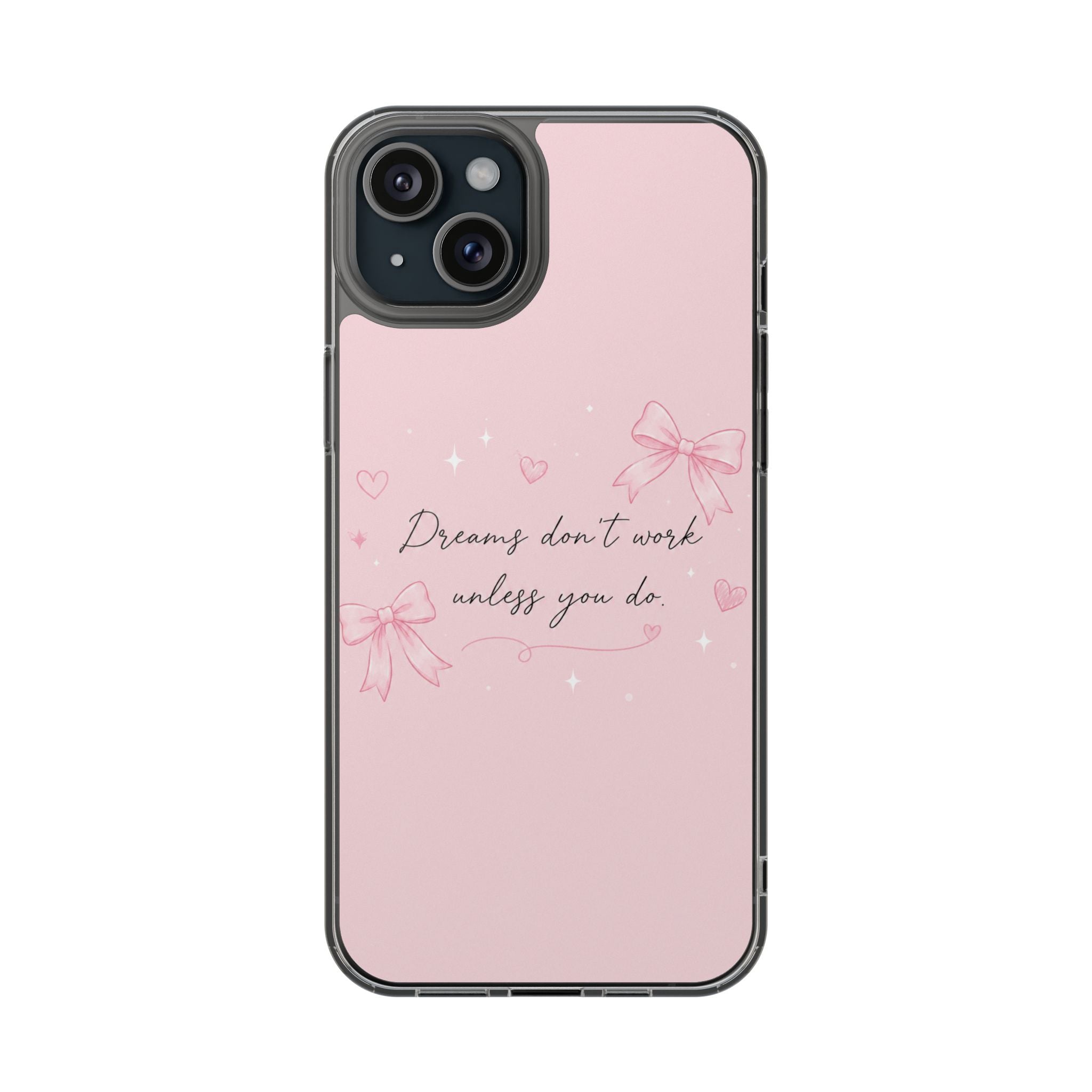 Pink Inspirational Phone Case — magnetic Clear Impact-Resistant Case