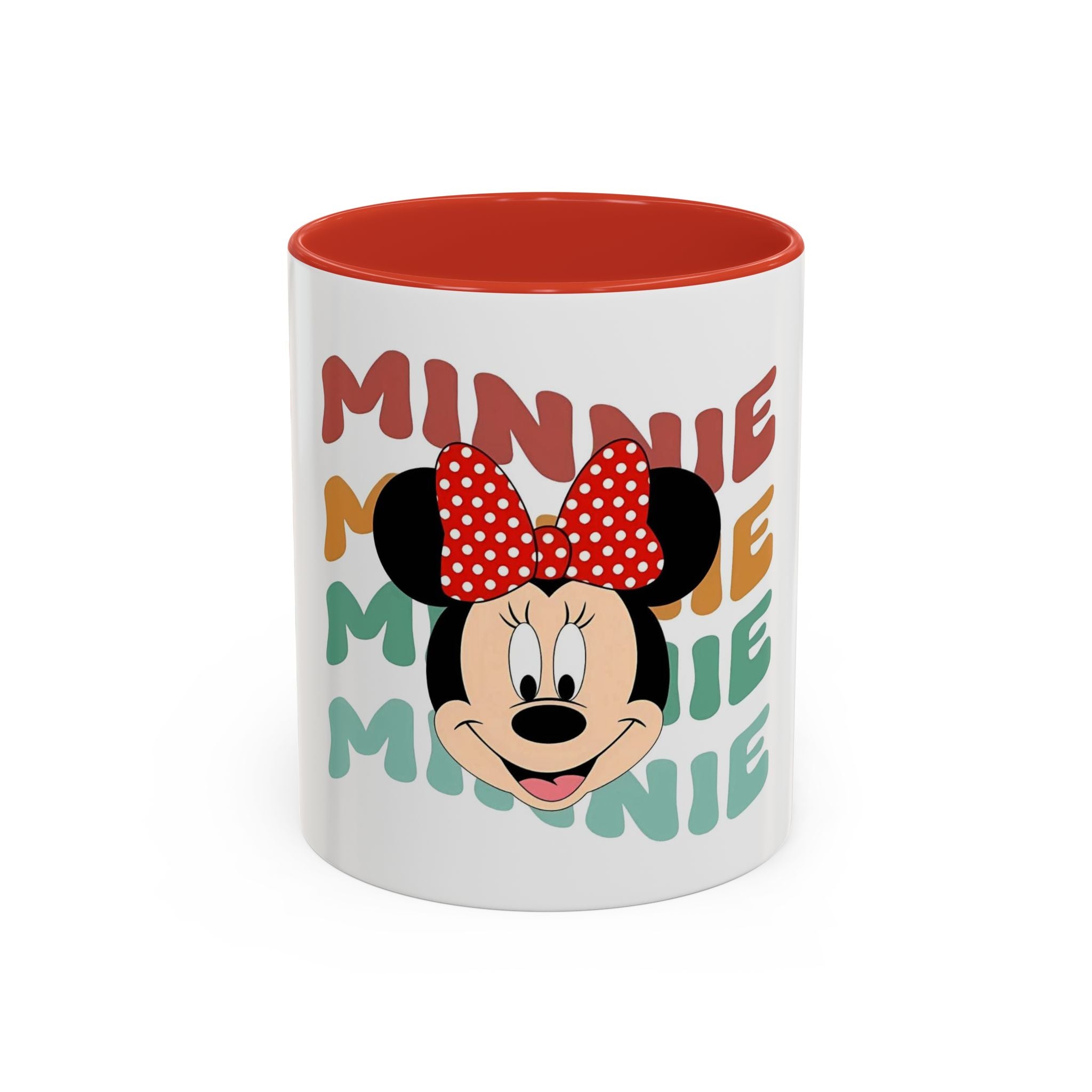 Minnie Mouse Accent Coffee Mug — Retro Colorful Disney Character Design (11/15 oz)