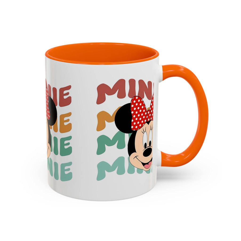 Minnie Mouse Accent Coffee Mug — Retro Colorful Disney Character Design (11/15 oz)