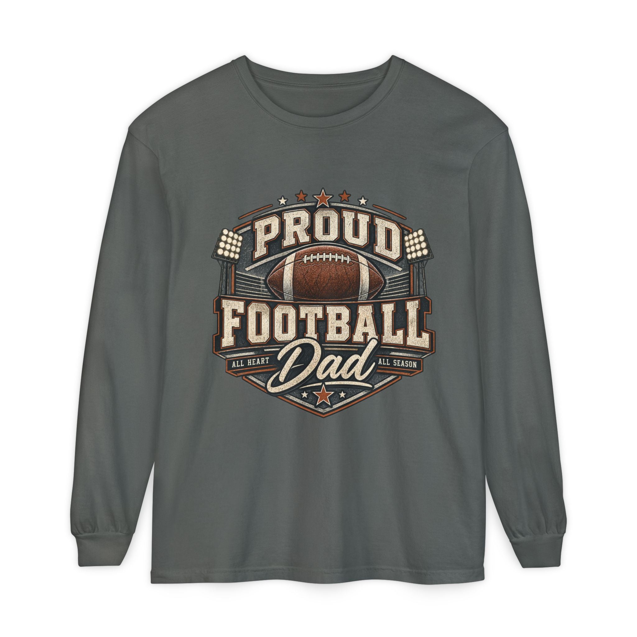 Proud Football Dad Long Sleeve Tee