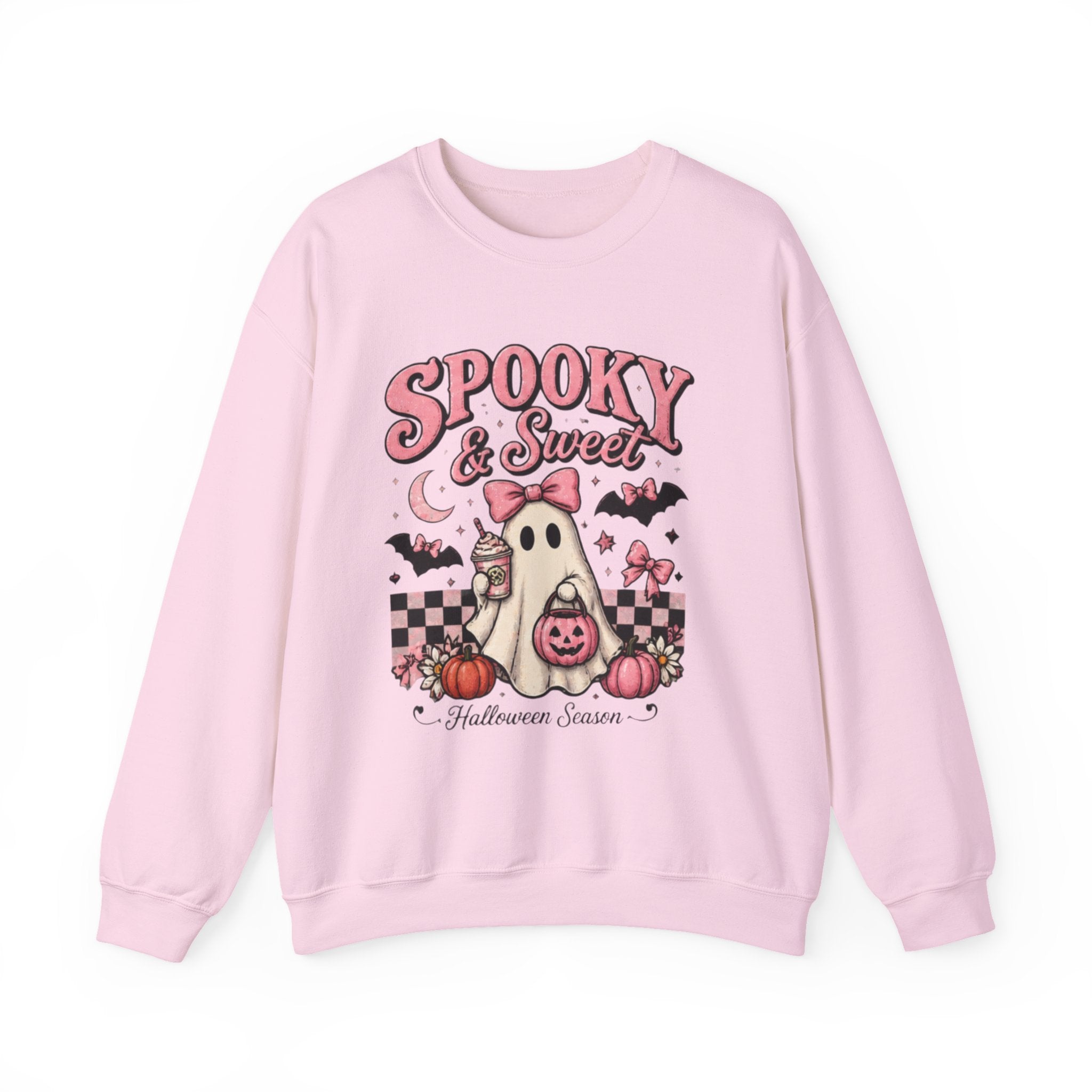 Spooky & Sweet Halloween Ghost Crewneck Sweatshirt
