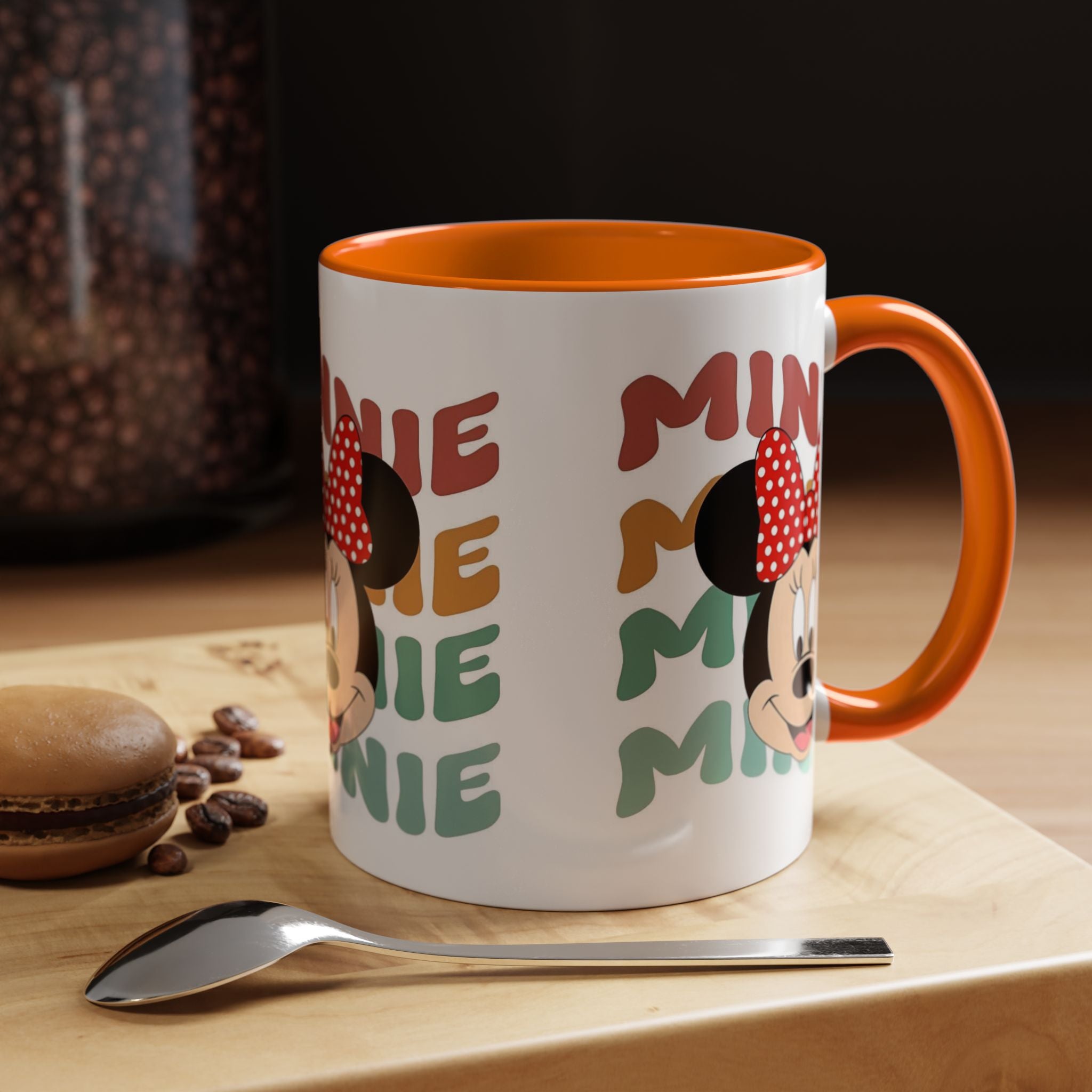 Minnie Mouse Accent Coffee Mug — Retro Colorful Disney Character Design (11/15 oz)