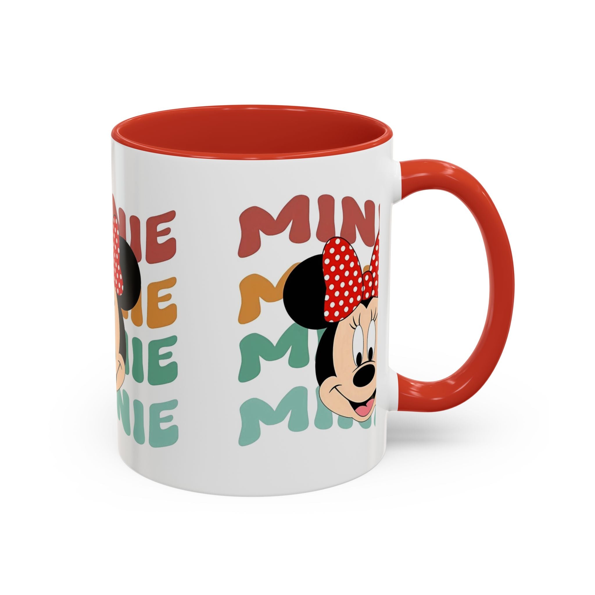 Minnie Mouse Accent Coffee Mug — Retro Colorful Disney Character Design (11/15 oz)