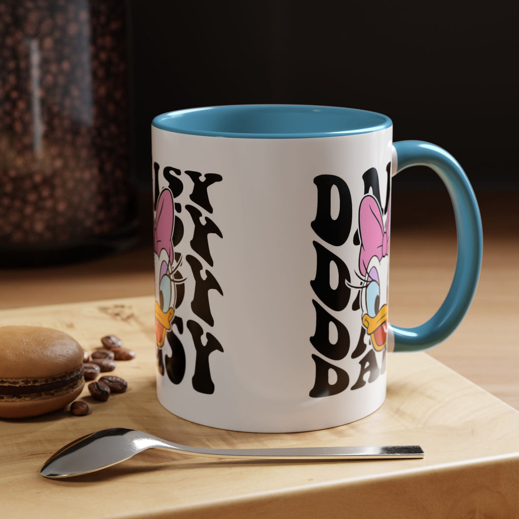 Daisy Duck Face Accent Coffee Mug – Retro Text Graphic (11/15 oz)