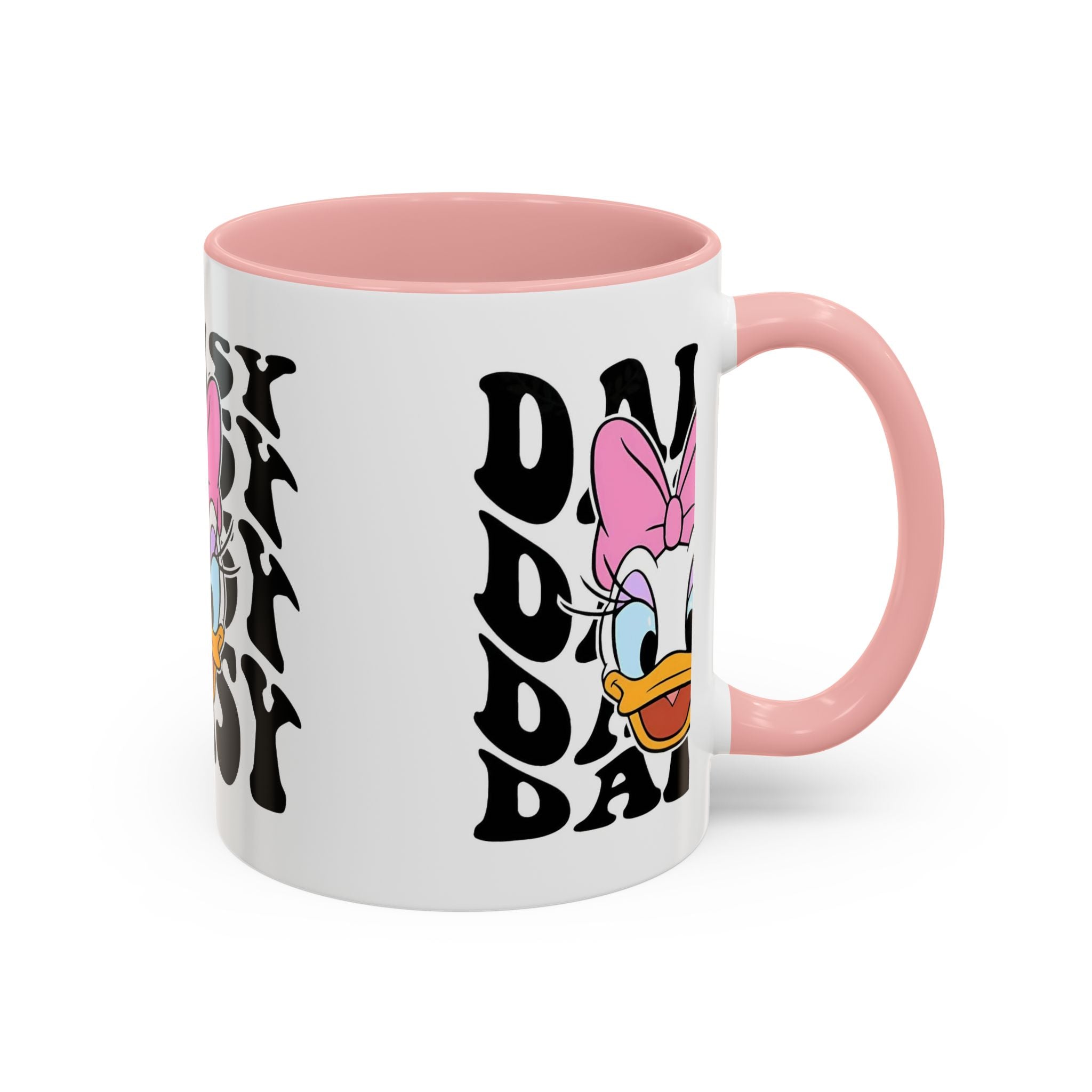 Daisy Duck Face Accent Coffee Mug – Retro Text Graphic (11/15 oz)