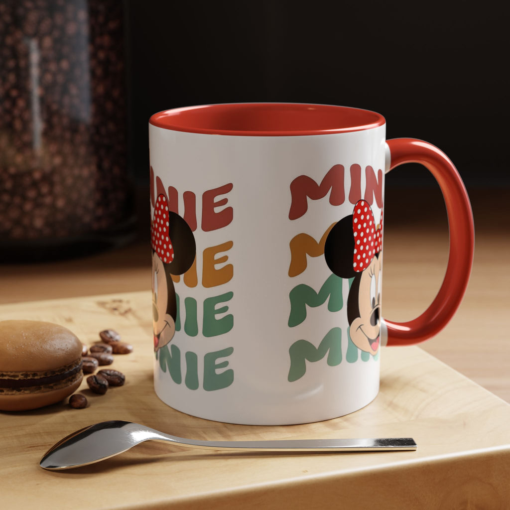 Minnie Mouse Accent Coffee Mug — Retro Colorful Disney Character Design (11/15 oz)