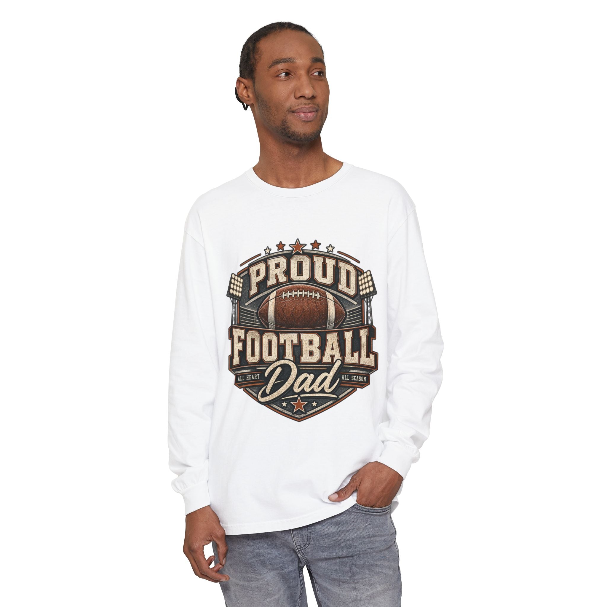 Proud Football Dad Long Sleeve Tee