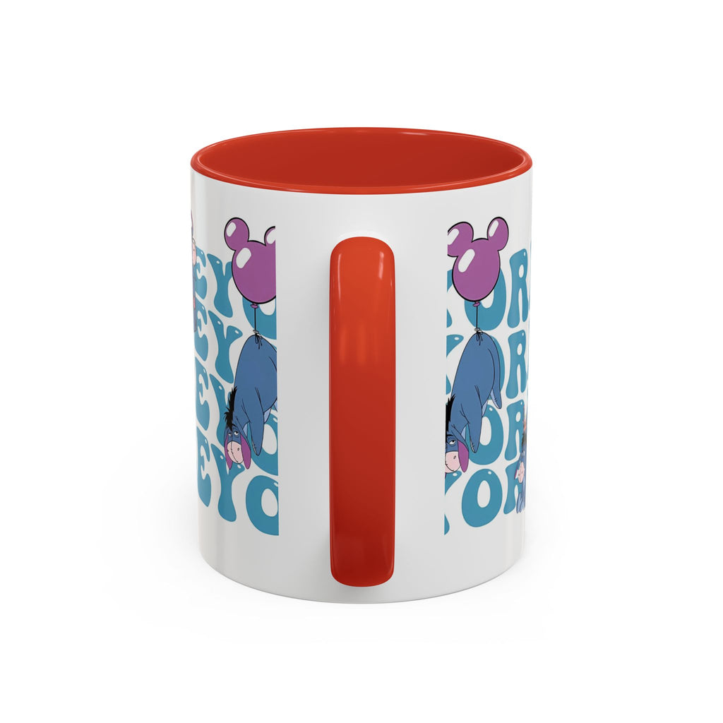 Eeyore Pattern Accent Coffee Mug — Cute Donkey Fan Gift (11/15 oz)