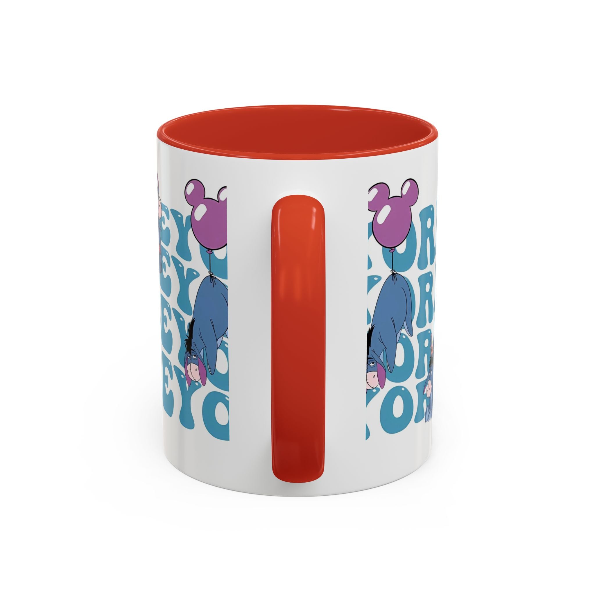 Eeyore Pattern Accent Coffee Mug — Cute Donkey Fan Gift (11/15 oz)
