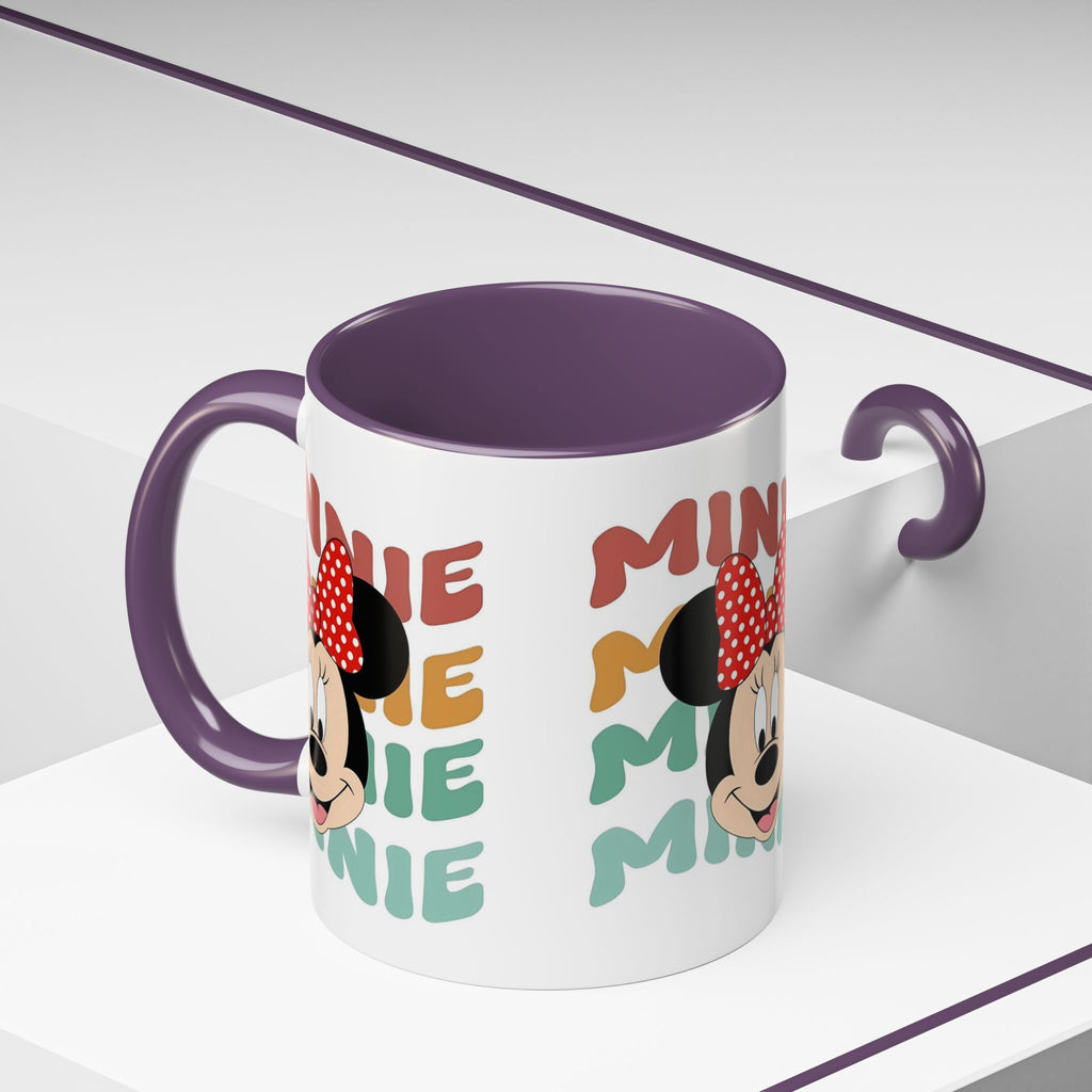 Minnie Mouse Accent Coffee Mug — Retro Colorful Disney Character Design (11/15 oz)