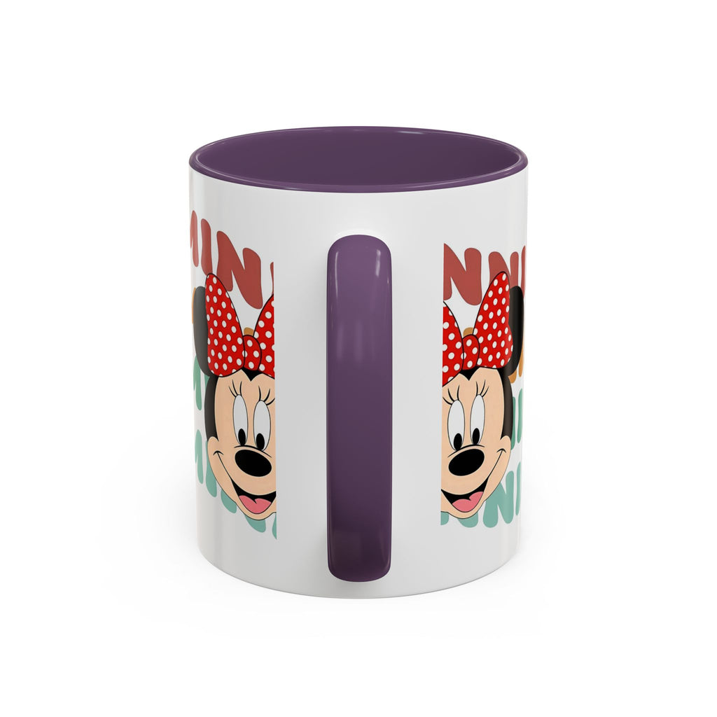 Minnie Mouse Accent Coffee Mug — Retro Colorful Disney Character Design (11/15 oz)
