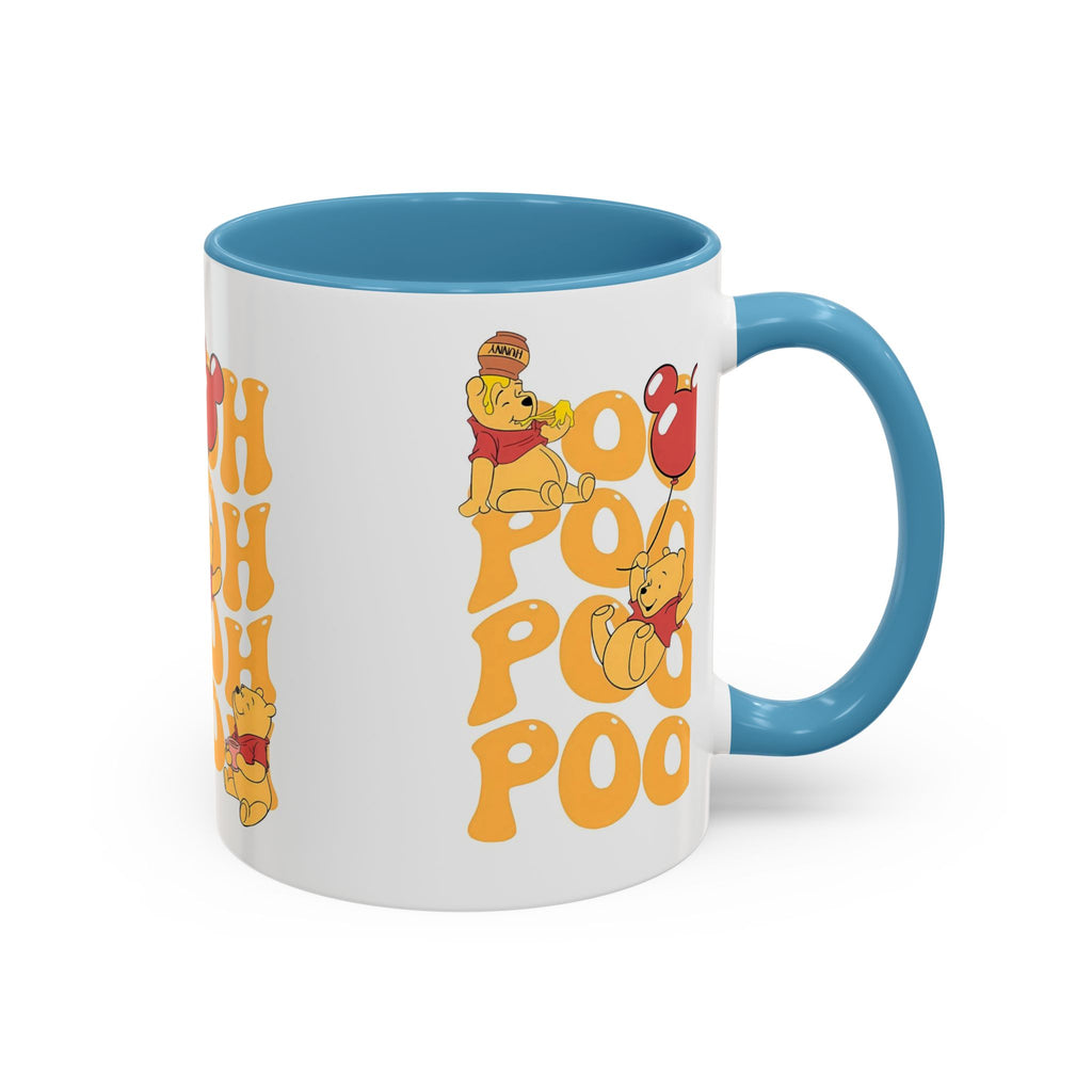 Winnie the Pooh Accent Coffee Mug — Retro 'Pooh' Stack Design (11/15oz)