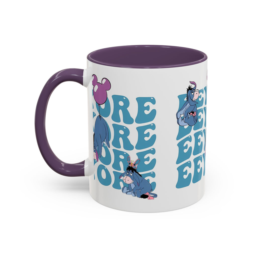 Eeyore Pattern Accent Coffee Mug — Cute Donkey Fan Gift (11/15 oz)