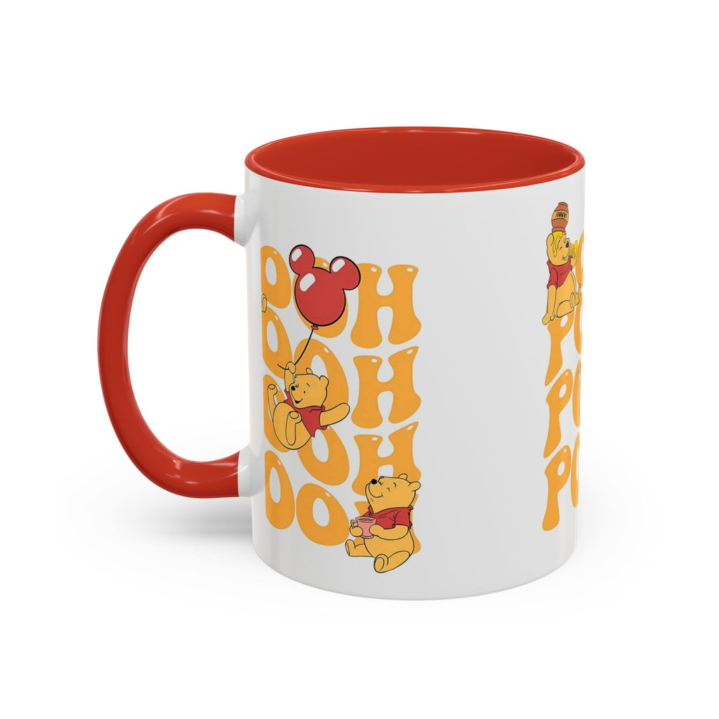 Winnie the Pooh Accent Coffee Mug — Retro 'Pooh' Stack Design (11/15oz)