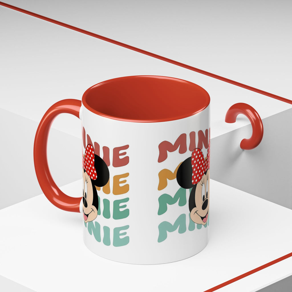 Minnie Mouse Accent Coffee Mug — Retro Colorful Disney Character Design (11/15 oz)