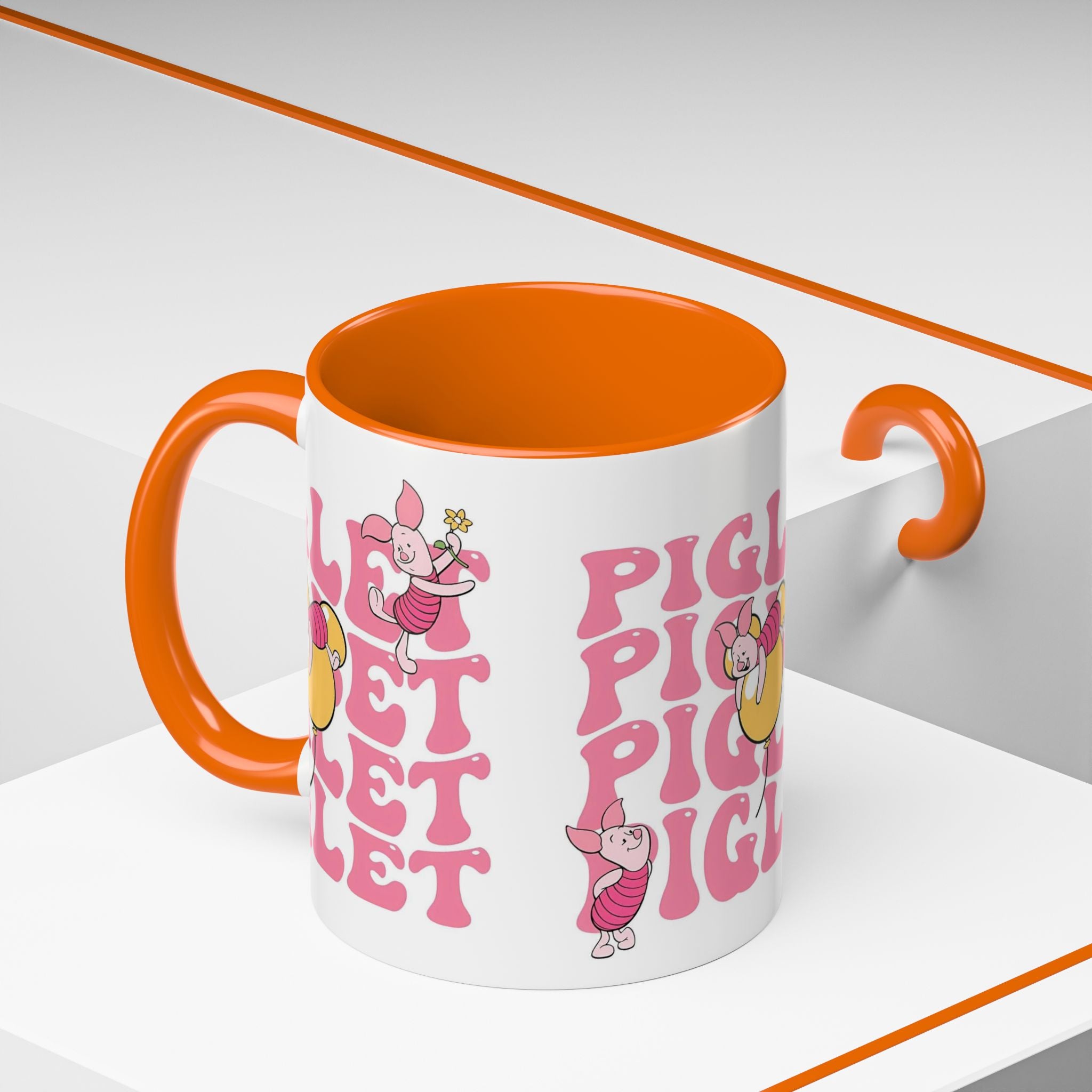 Piglet Coffee Mug — Cute Pink Winnie-The-Pooh Character Accent Mug (11/15oz)