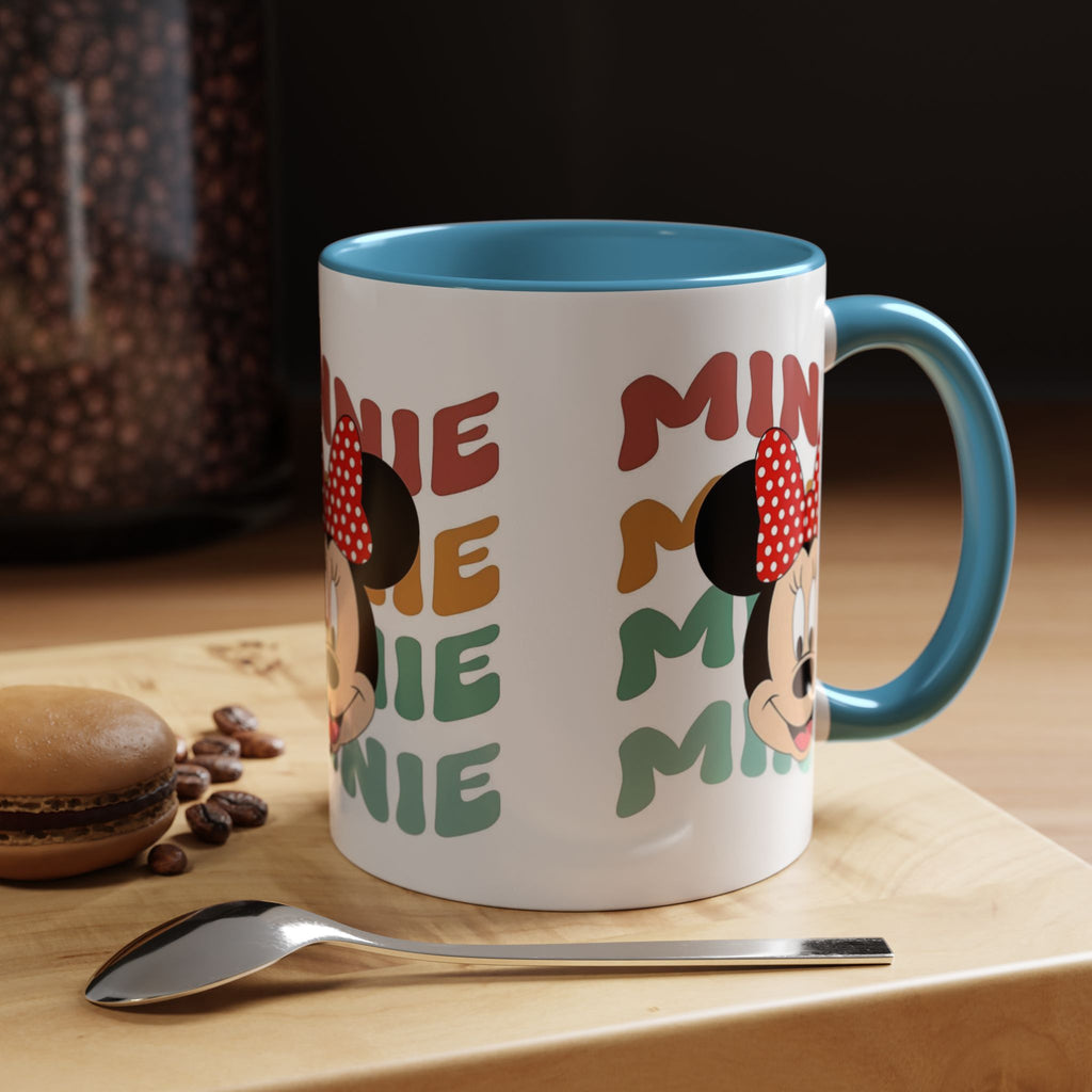 Minnie Mouse Accent Coffee Mug — Retro Colorful Disney Character Design (11/15 oz)