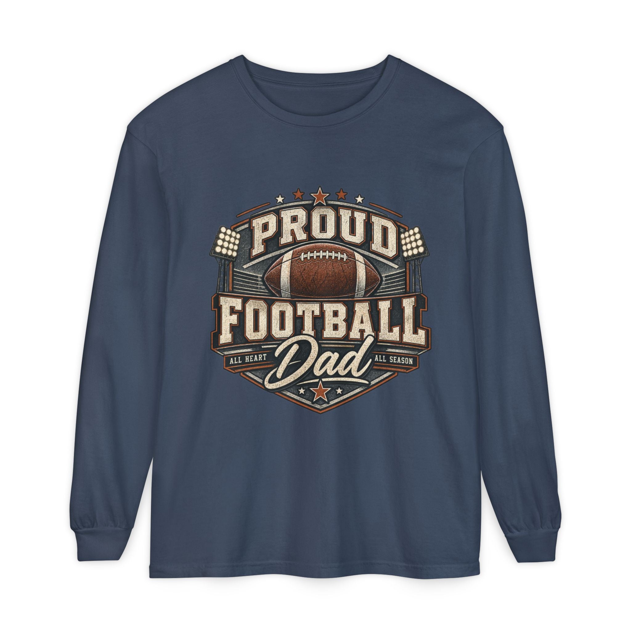 Proud Football Dad Long Sleeve Tee