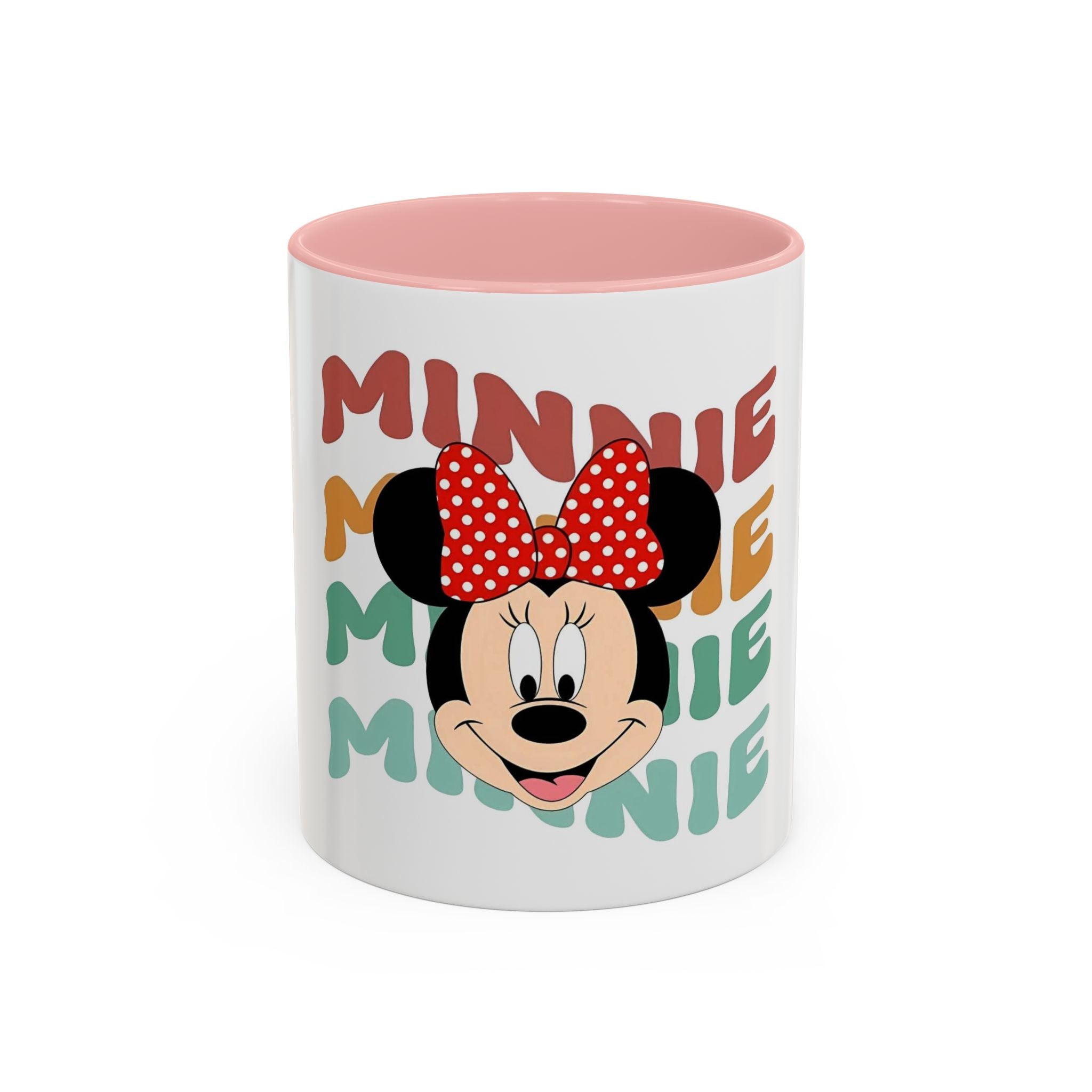 Minnie Mouse Accent Coffee Mug — Retro Colorful Disney Character Design (11/15 oz)