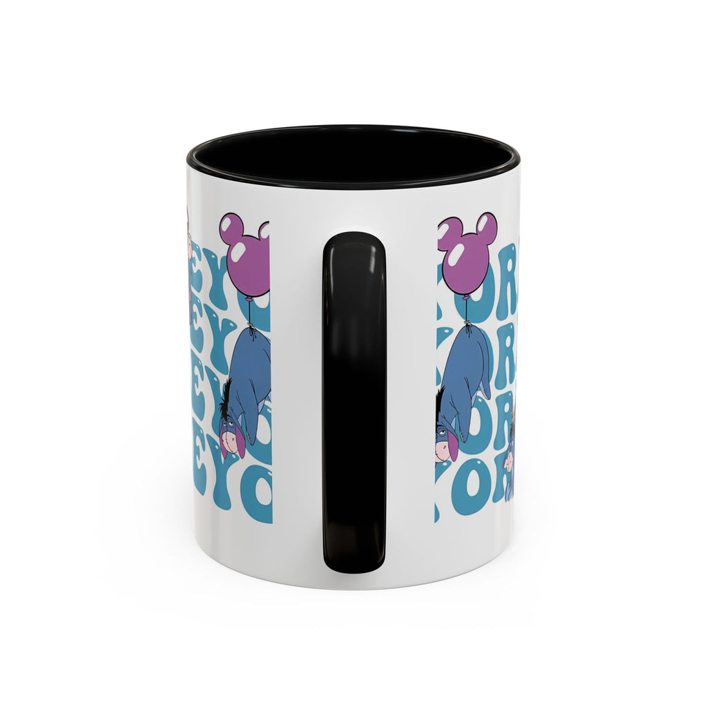 Eeyore Pattern Accent Coffee Mug — Cute Donkey Fan Gift (11/15 oz)