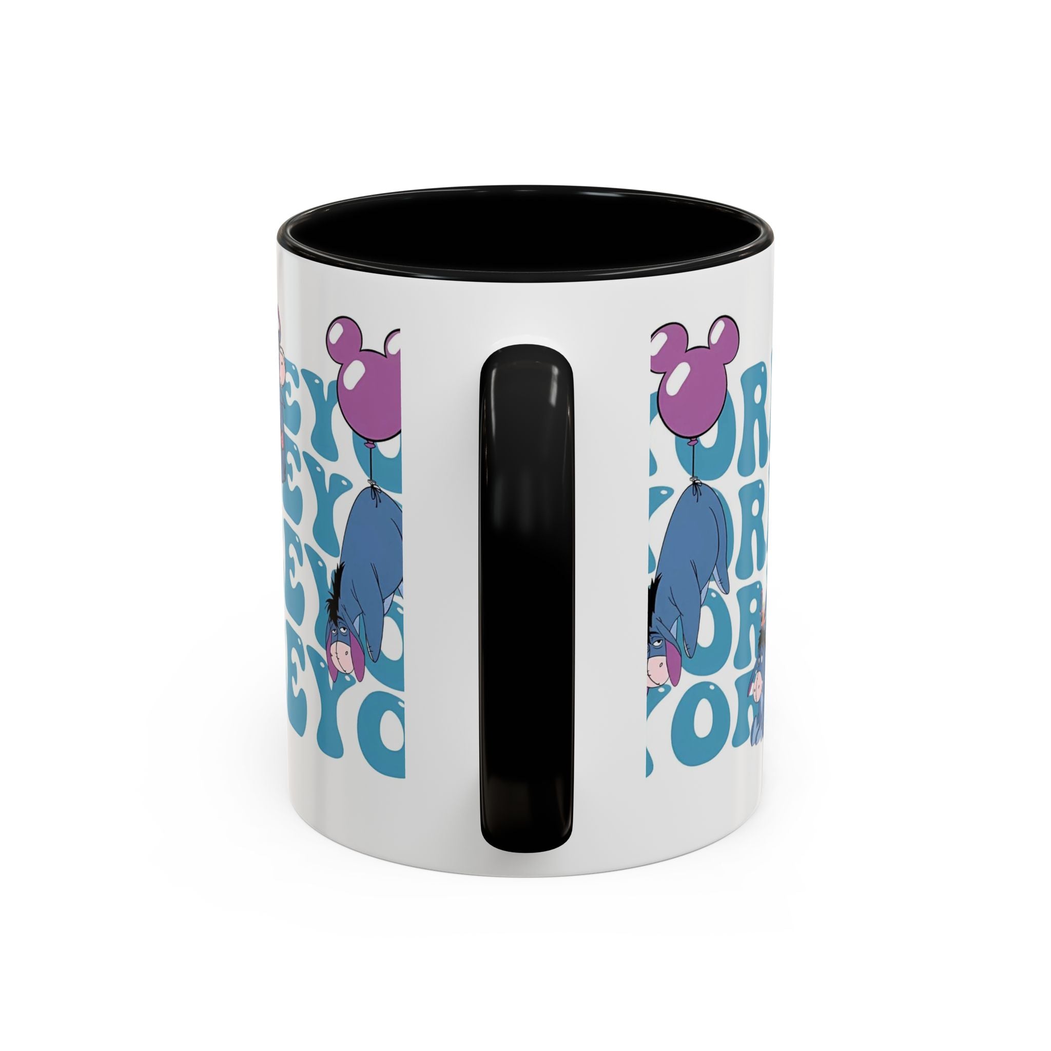 Eeyore Pattern Accent Coffee Mug — Cute Donkey Fan Gift (11/15 oz)