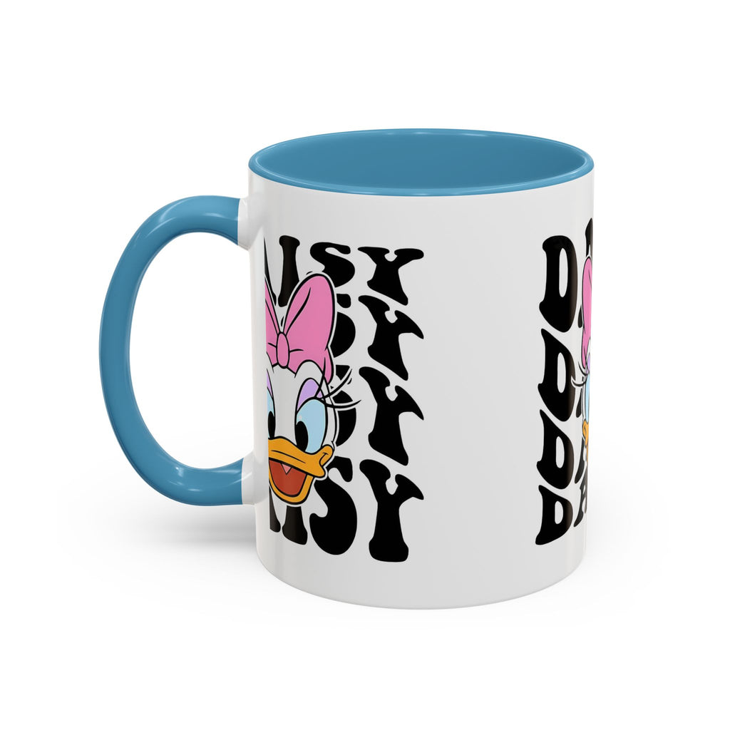 Daisy Duck Face Accent Coffee Mug – Retro Text Graphic (11/15 oz)