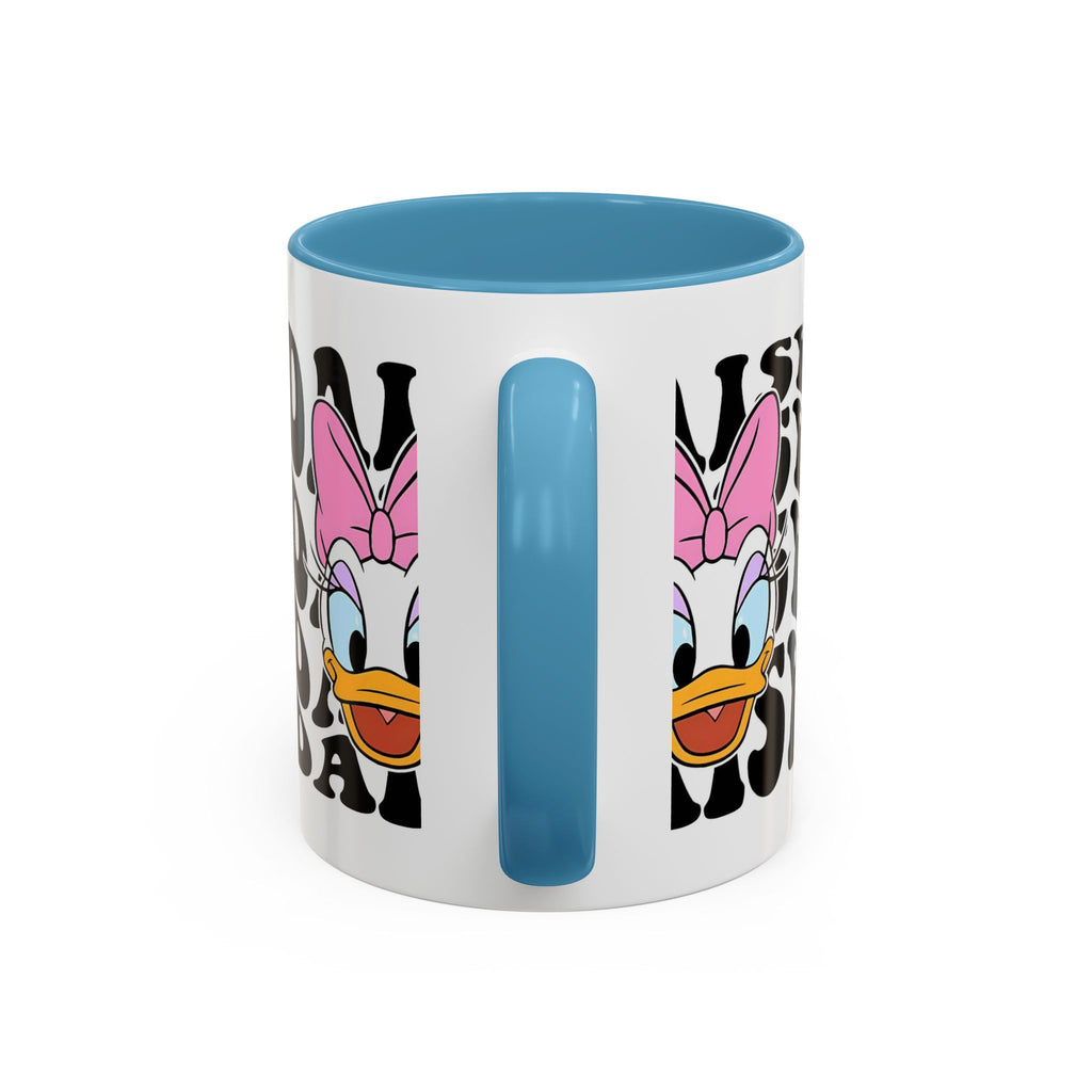 Daisy Duck Face Accent Coffee Mug – Retro Text Graphic (11/15 oz)